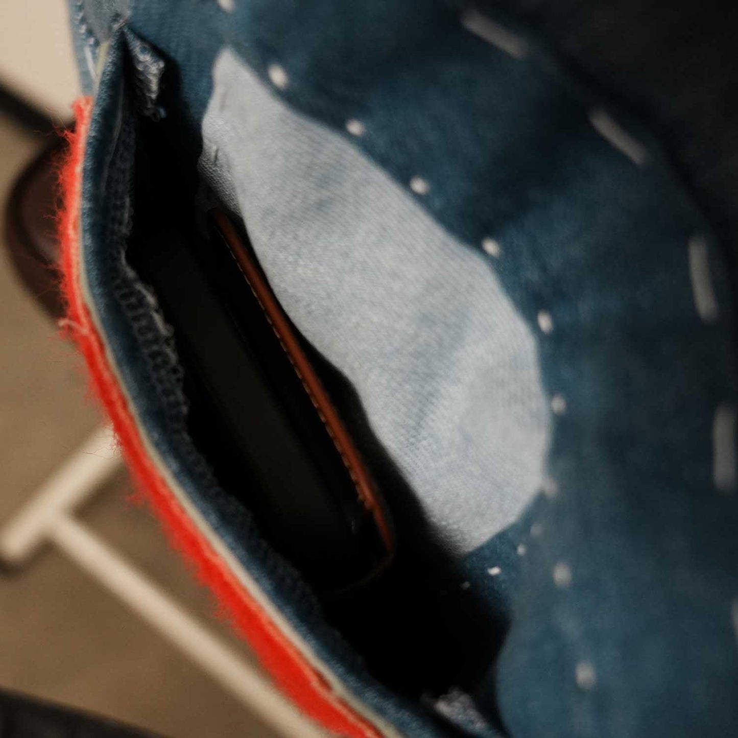 BORO PATCHWORK DENIM TOTE ボロパッチワークデニムトート 70sワッペンポケット 手縫い