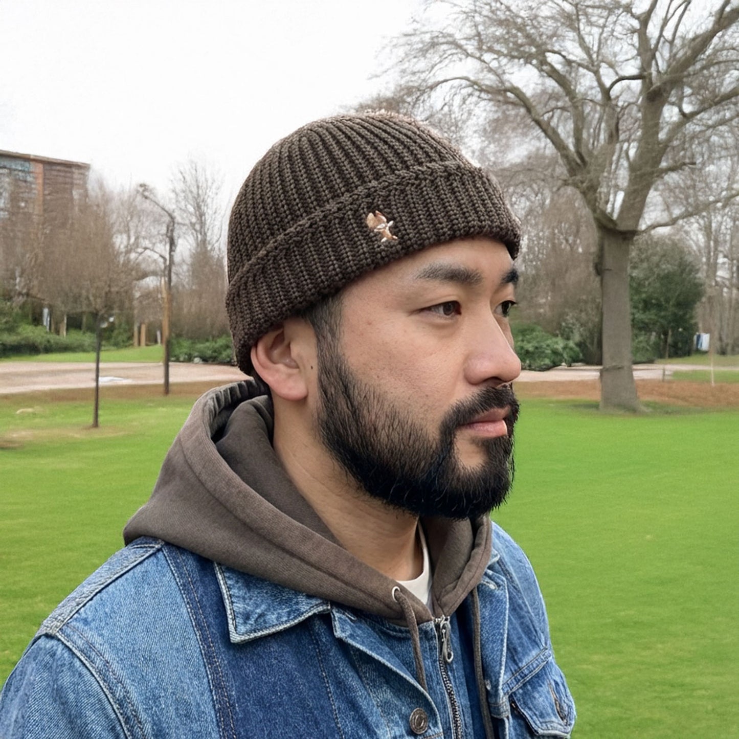 Military Knit Cap — Cotton 100% / TK Mouse Embroidery【軍用ニットCAPをベースに、日本製で再構築】