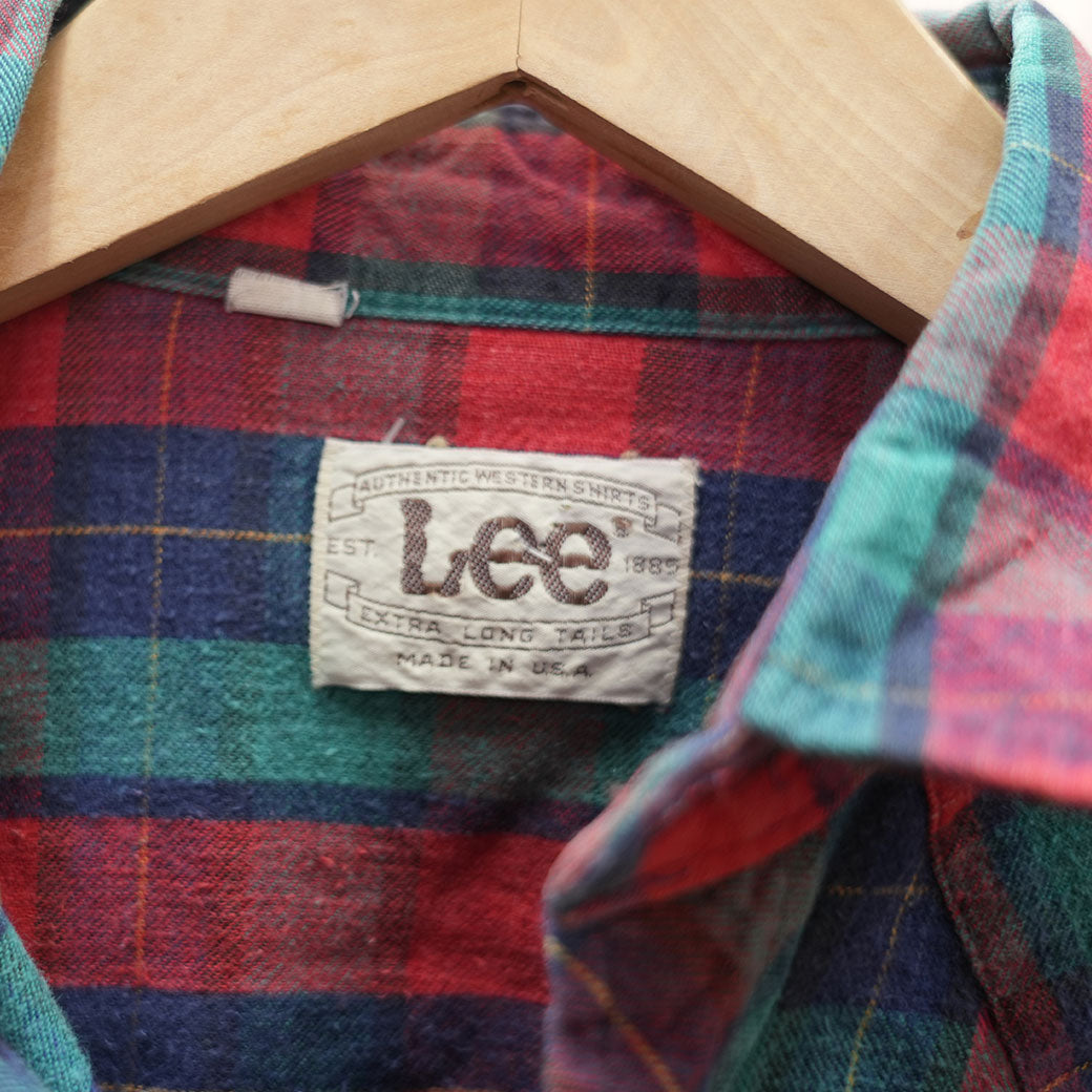 【Vintage Stock】LEE製 MADE IN USA ウエスタンチェックシャツ