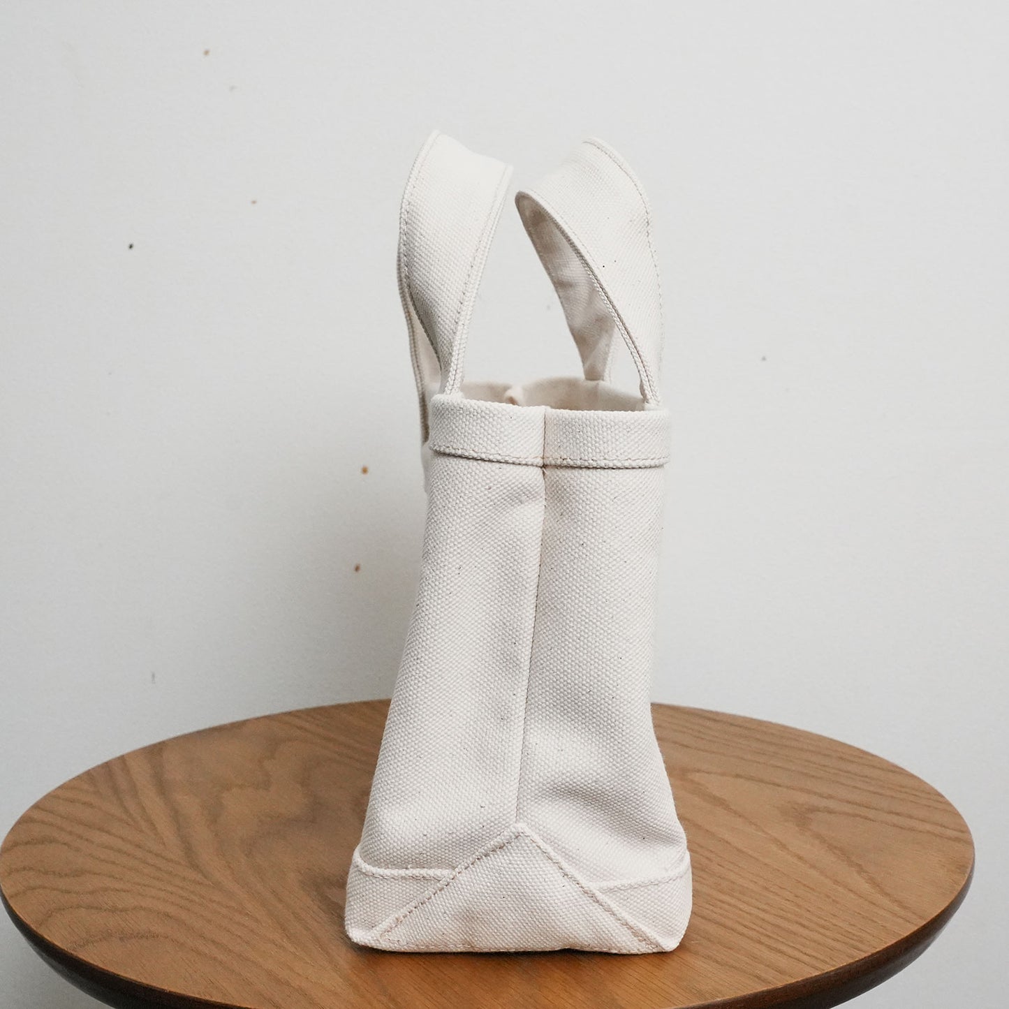 【100-Year Tote-mini】極厚4号帆布 ハンドメイド トートバッグ ホワイト(ミニ)|100年愛せるタフな極厚4号キャンバス