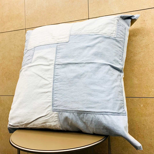 TK-Boro クッション(Denim)(日本製デニム生地パッチワーククッションBOROスタイル)90cm角|T.K GARMENT SUPPLY|リメイク・リサイクル・ナチュラルをメインコンセプトとして掲げたブランド ビッグサイズ