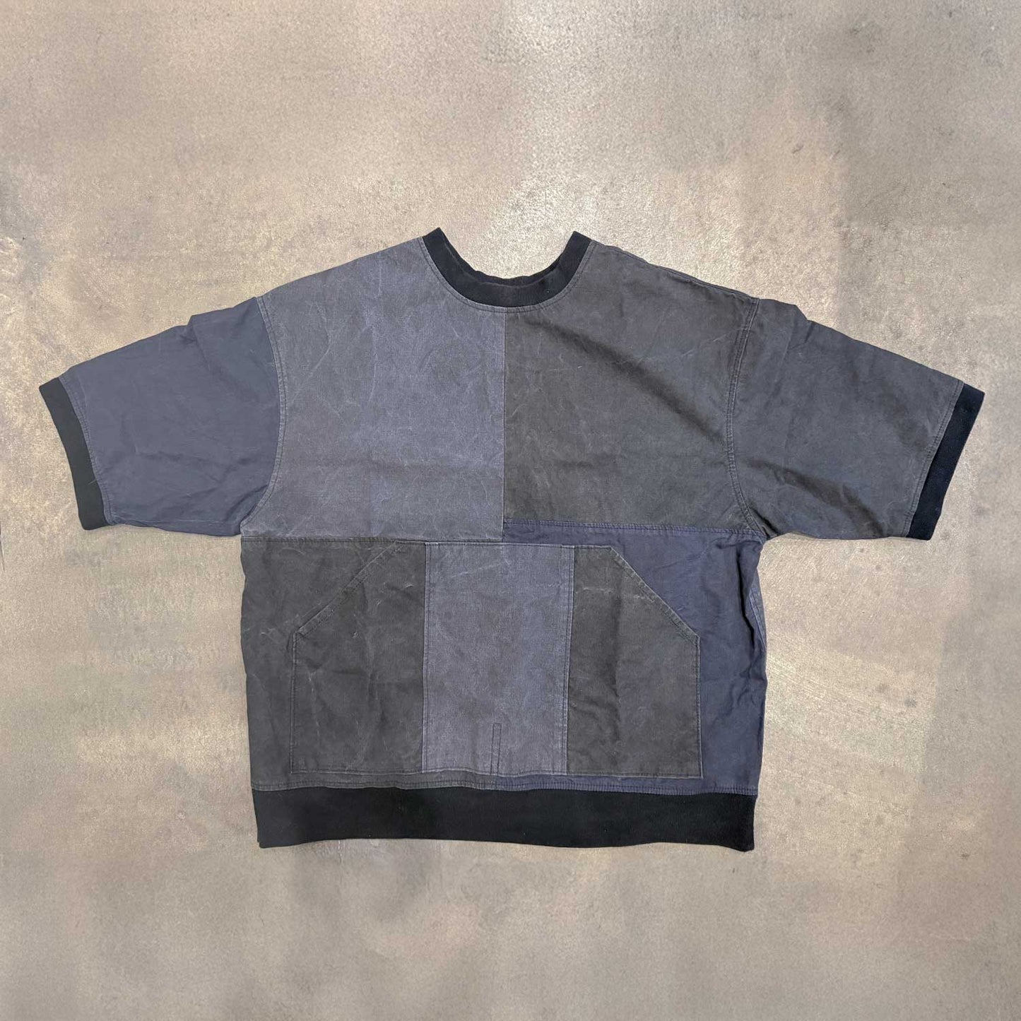 パネルプルオーバー 50s ハンドメイド リメイク USヴィンテージミリタリーテント（ネイビー）