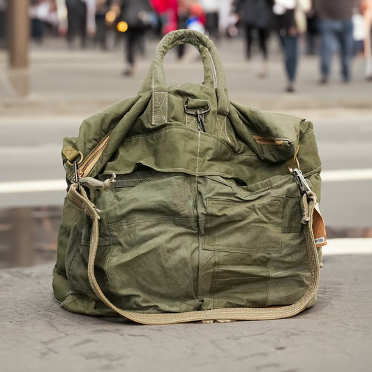 1950年代 50's アメリカ軍 USアーミーのスリーピングバッグ生地 リメイクショルダーバッグ Lサイズ【T.K GARMENT SUPPLY】