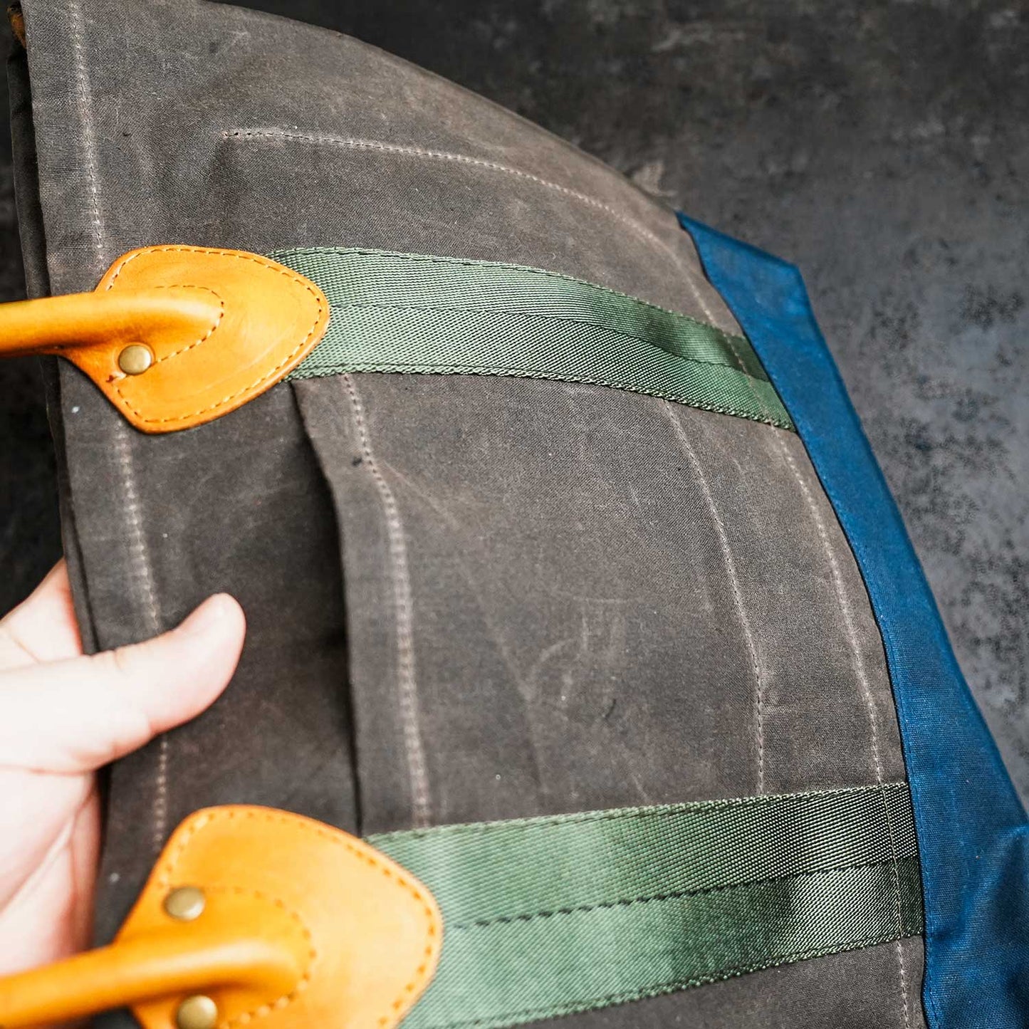 【Mサイズ】FAIRFIELD WAXED COTTON TOTE  ワックスコットントートバッグ 70sミリタリーテープ使用