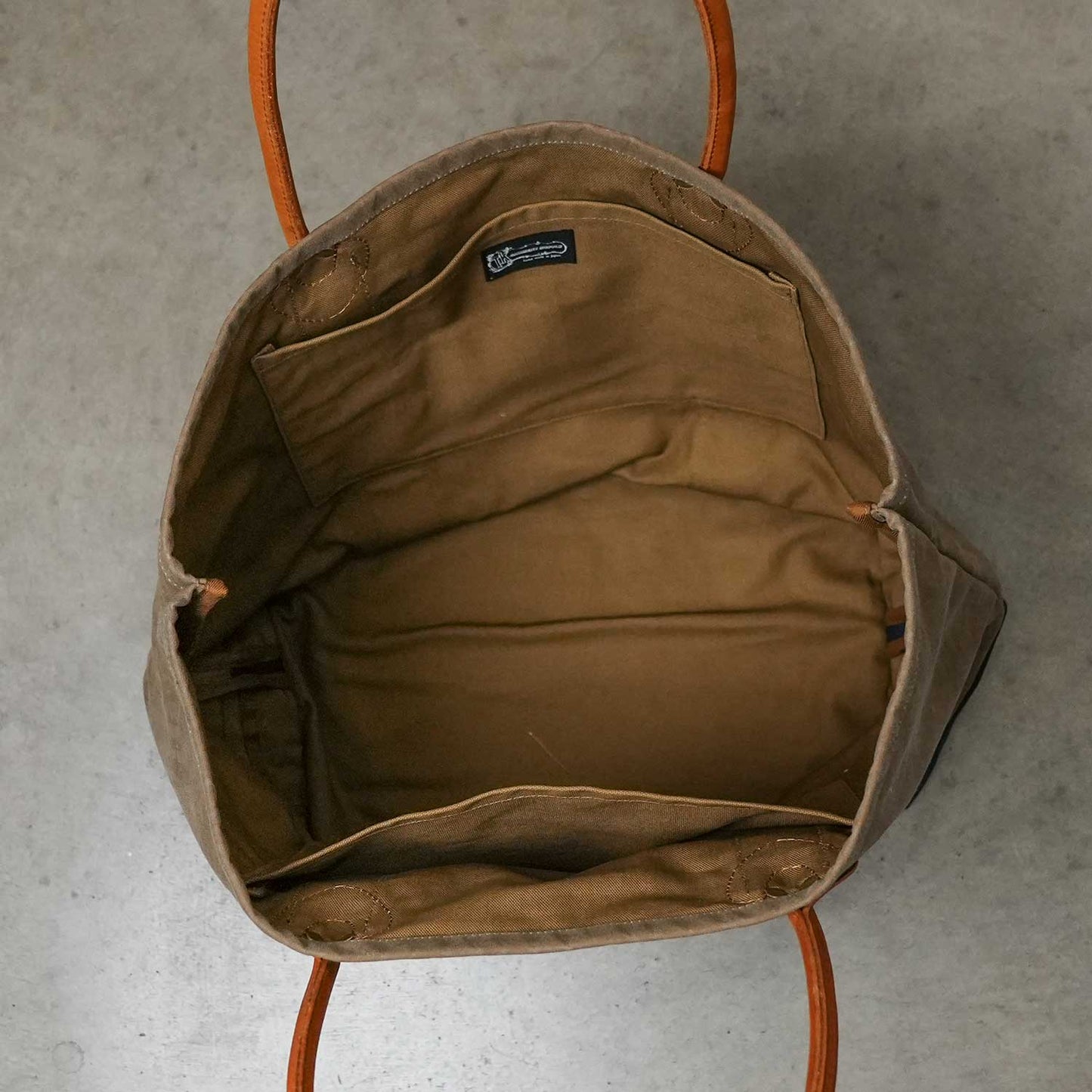 【Lサイズ】FAIRFIELD WAXED COTTON BIG TOTE ワックスコットンビッグトート 70s米軍テープ使用