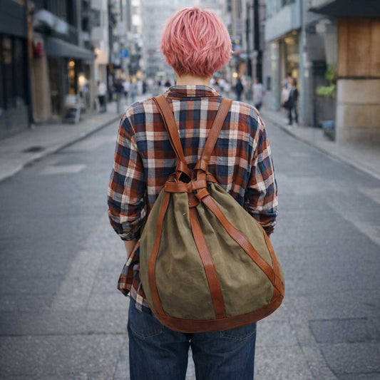 MILITARY FABRIC DEER LEATHER SHOULDER BAG ミリタリーファブリック鹿革ショルダーバッグ ヴィンテージ 日本鹿革