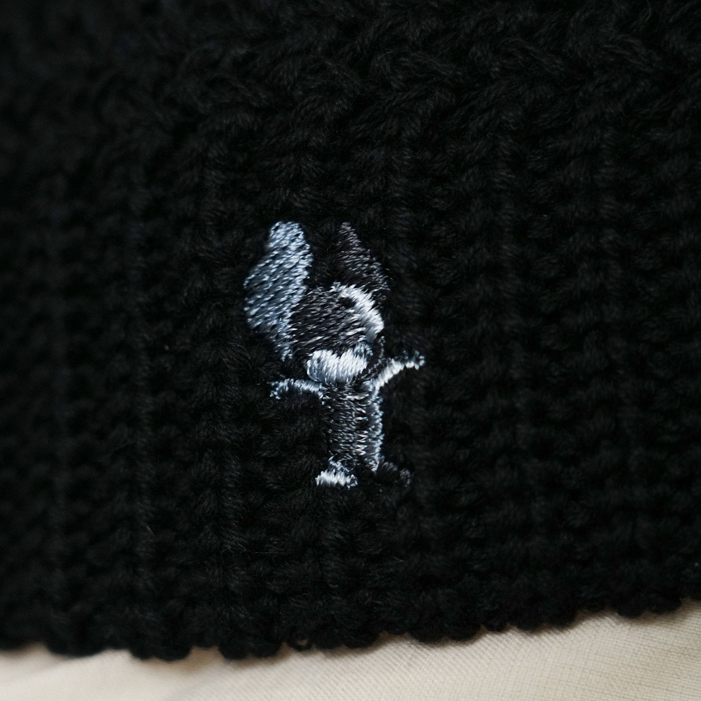 Military Knit Cap — Cotton 100% / TK Mouse Embroidery【軍用ニットCAPをベースに、日本製で再構築】