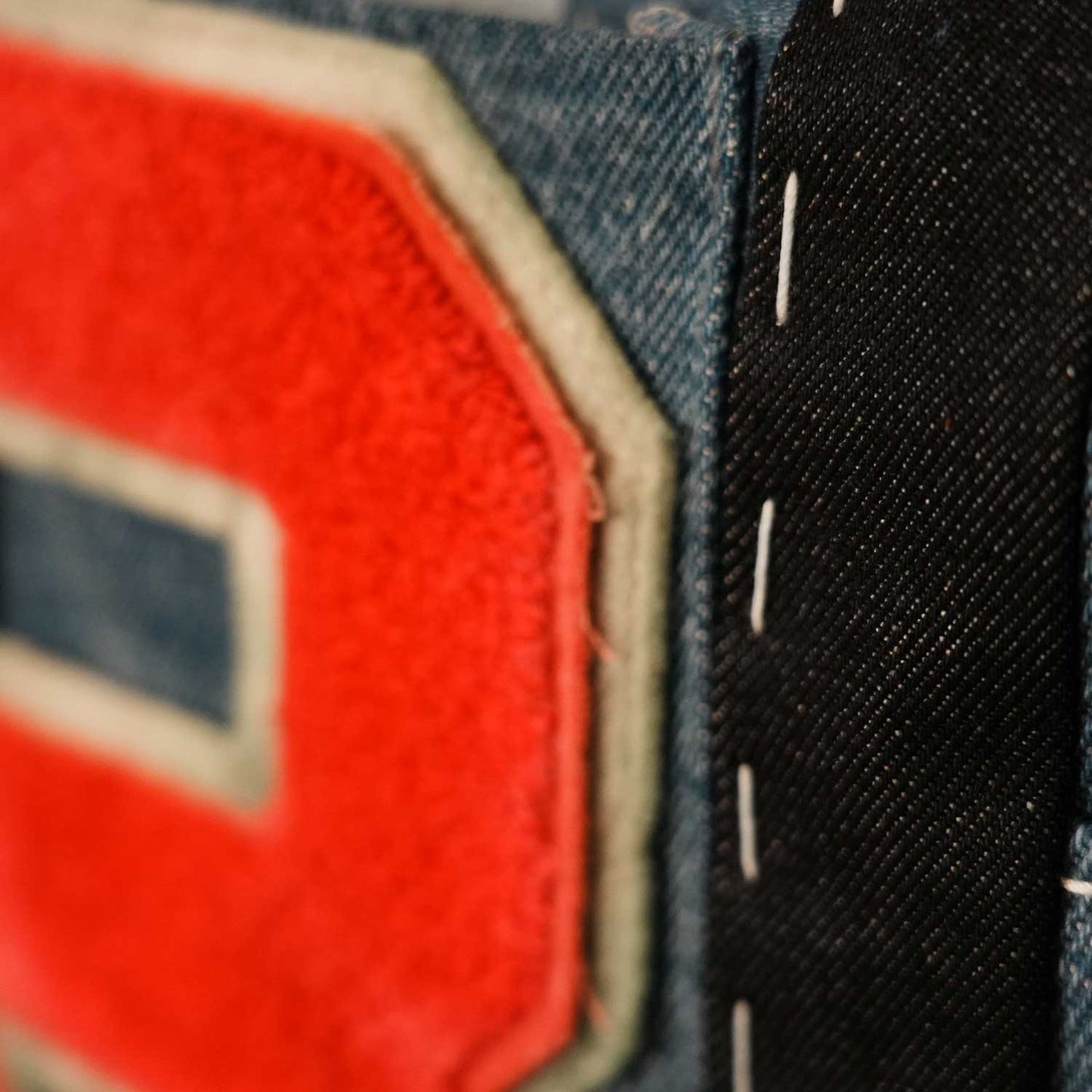 BORO PATCHWORK DENIM TOTE ボロパッチワークデニムトート 70sワッペンポケット 手縫い