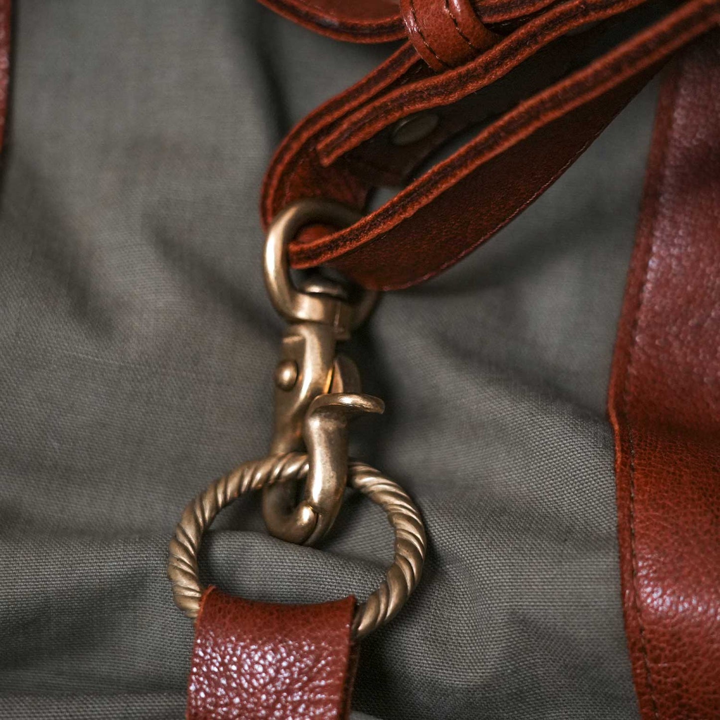 MILITARY FABRIC DEER LEATHER SHOULDER BAG ミリタリーファブリック鹿革ショルダーバッグ ヴィンテージ 日本鹿革