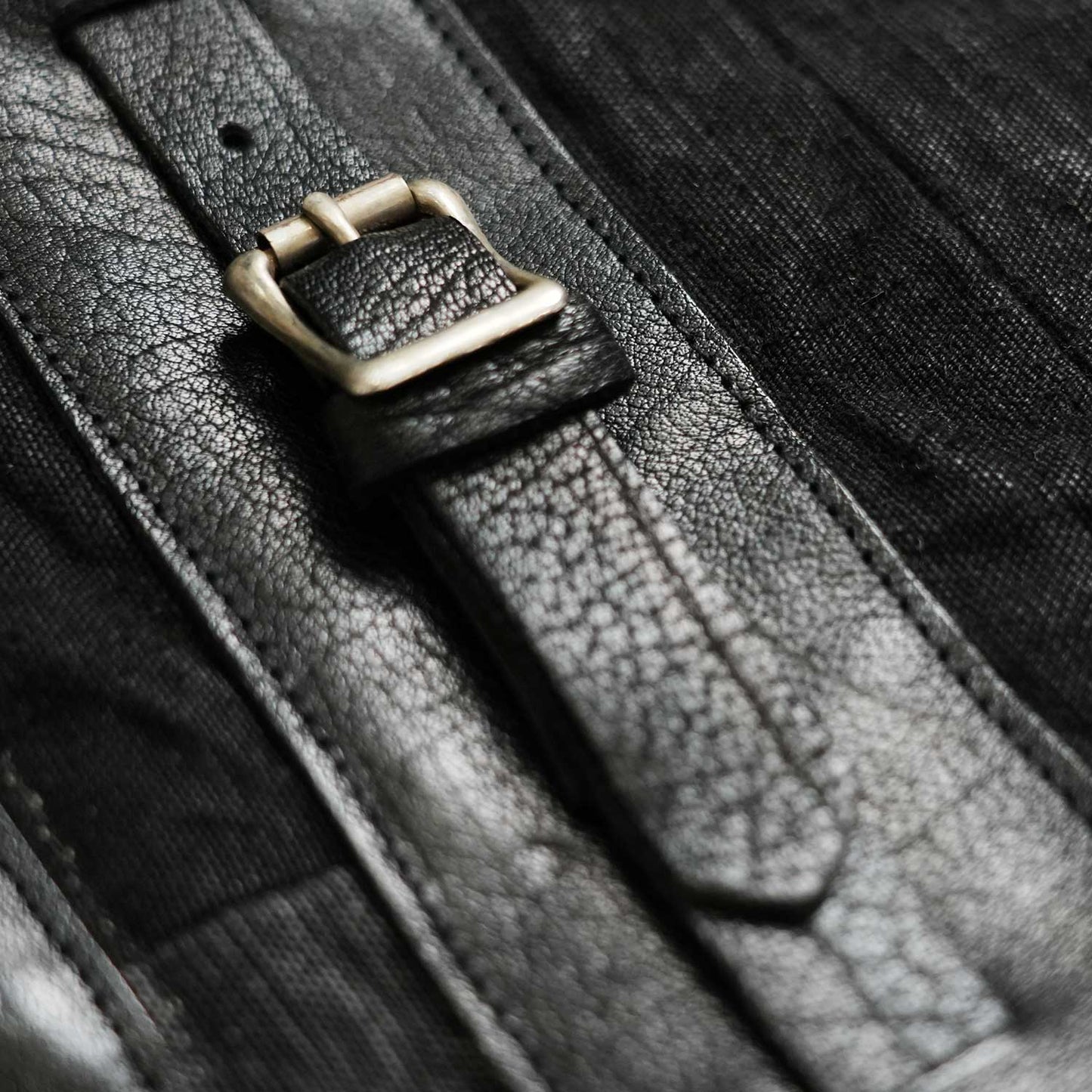 BLACK DYED DUFFLE PATCHWORK TOTE ブラックダイダッフルパッチワークトート 50sチェコ軍 日本鹿革