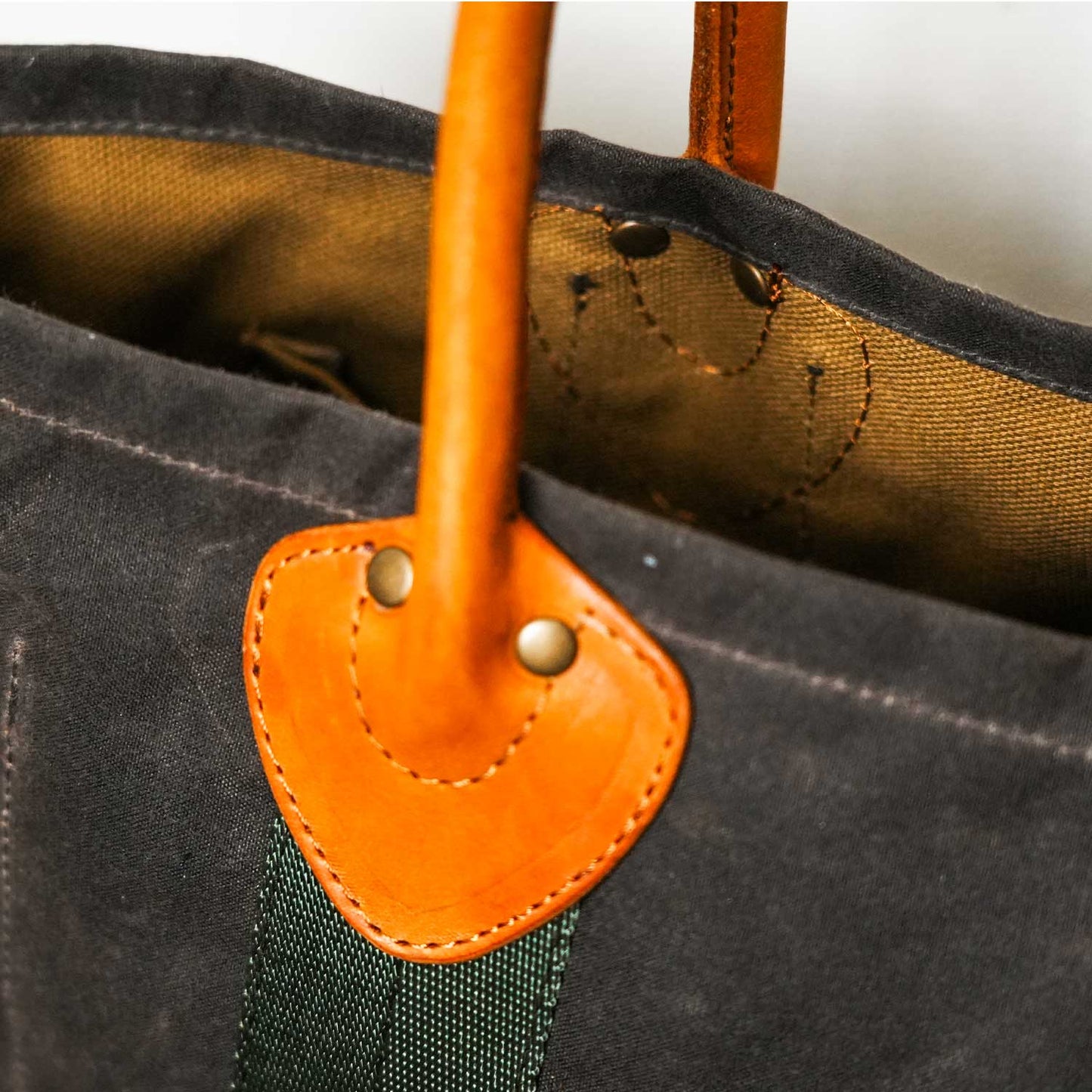 【Mサイズ】FAIRFIELD WAXED COTTON TOTE  ワックスコットントートバッグ 70sミリタリーテープ使用