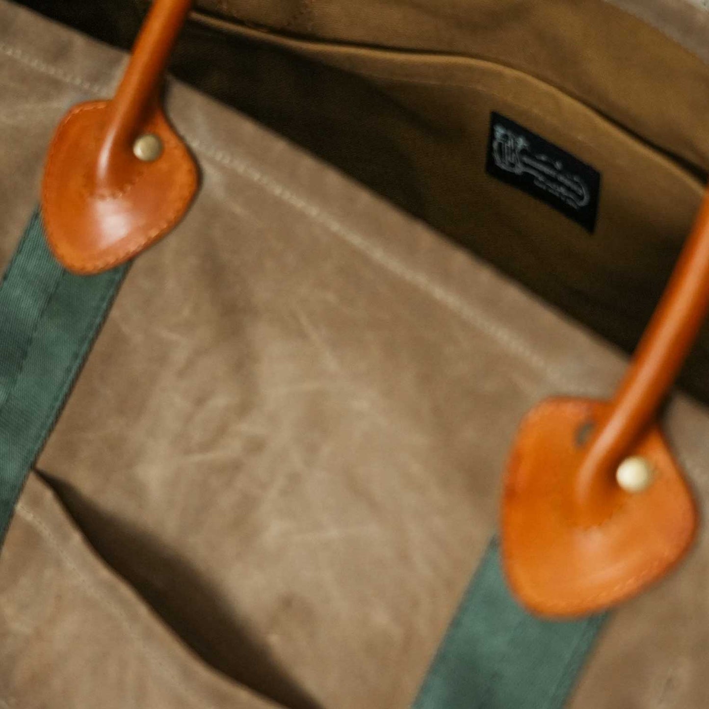 【Lサイズ】FAIRFIELD WAXED COTTON BIG TOTE ワックスコットンビッグトート 70s米軍テープ使用