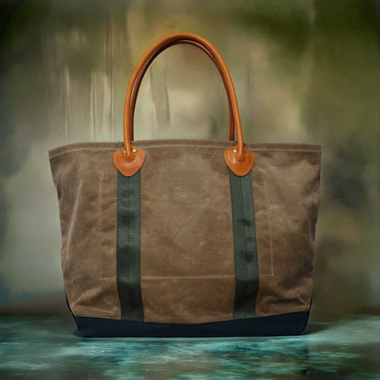 【Lサイズ】FAIRFIELD WAXED COTTON BIG TOTE ワックスコットンビッグトート 70s米軍テープ使用