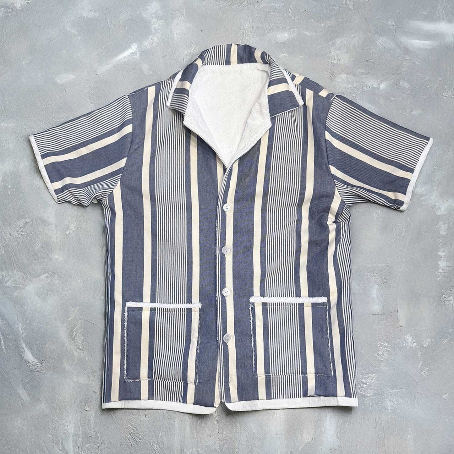 STRIPE BEACH JACKET ストライプビーチジャケット 70s復刻 40sフランス生地(オリジナル)