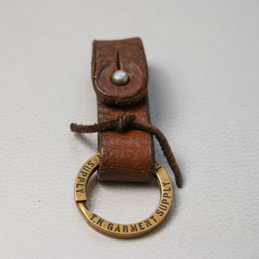 ヴィンテージミリタリーレザーキーループ 40s ハンドメイド シンプル 日本製