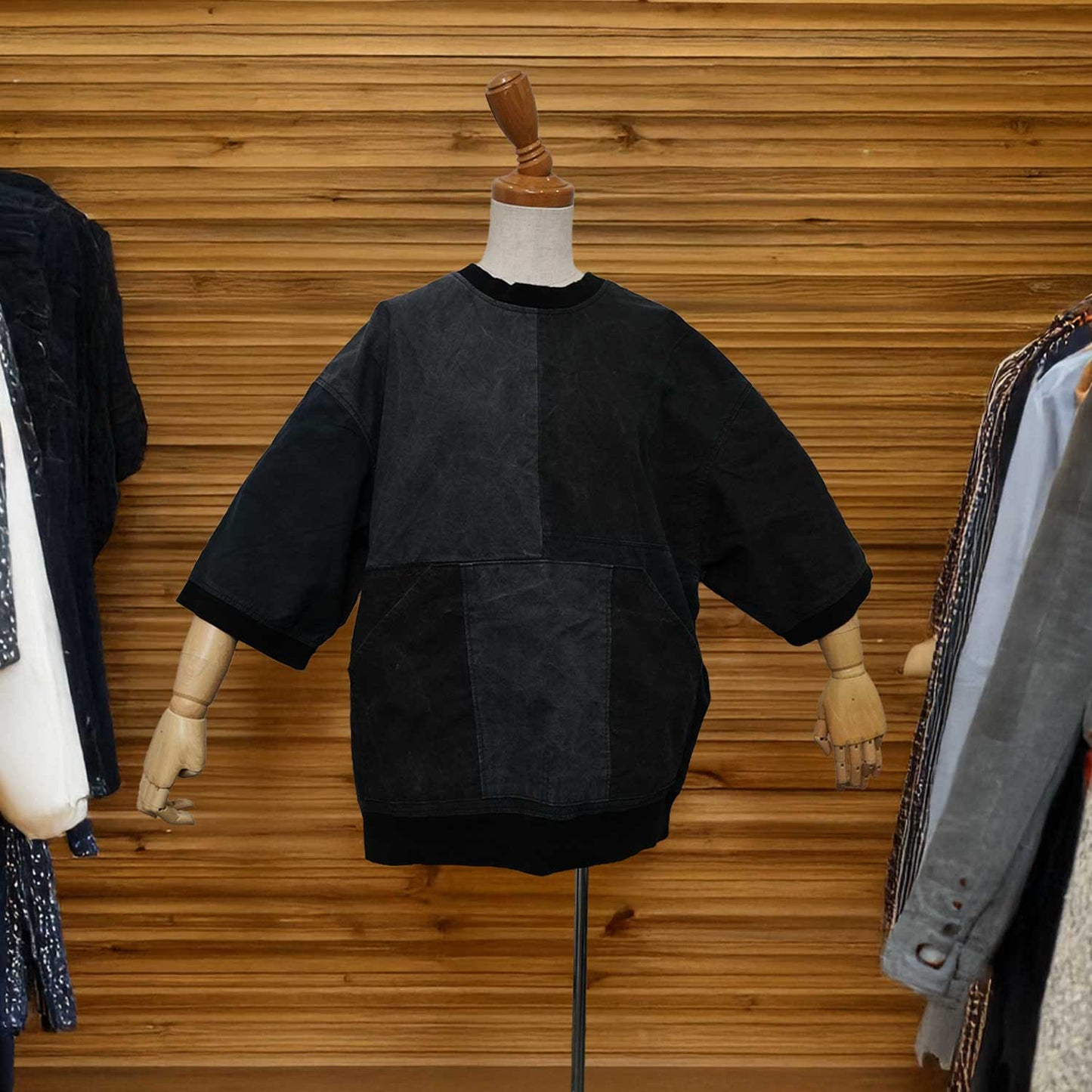 パネルプルオーバー 50s ハンドメイド リメイク USヴィンテージミリタリーテント（ネイビー）