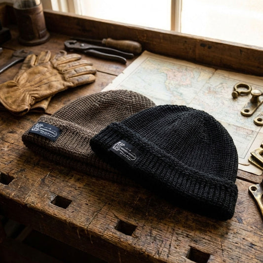 Military Knit Cap — Cotton 100% / Logo Tag【軍用ニットCAPをベースに、日本製で再構築】
