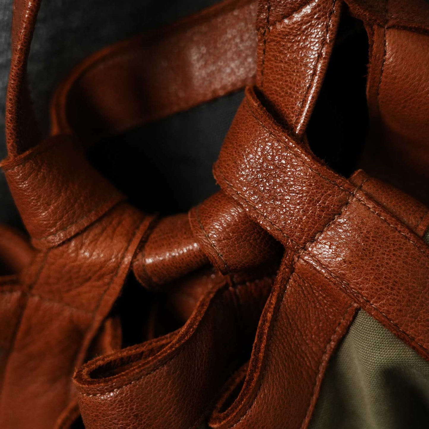 MILITARY FABRIC DEER LEATHER SHOULDER BAG ミリタリーファブリック鹿革ショルダーバッグ ヴィンテージ 日本鹿革