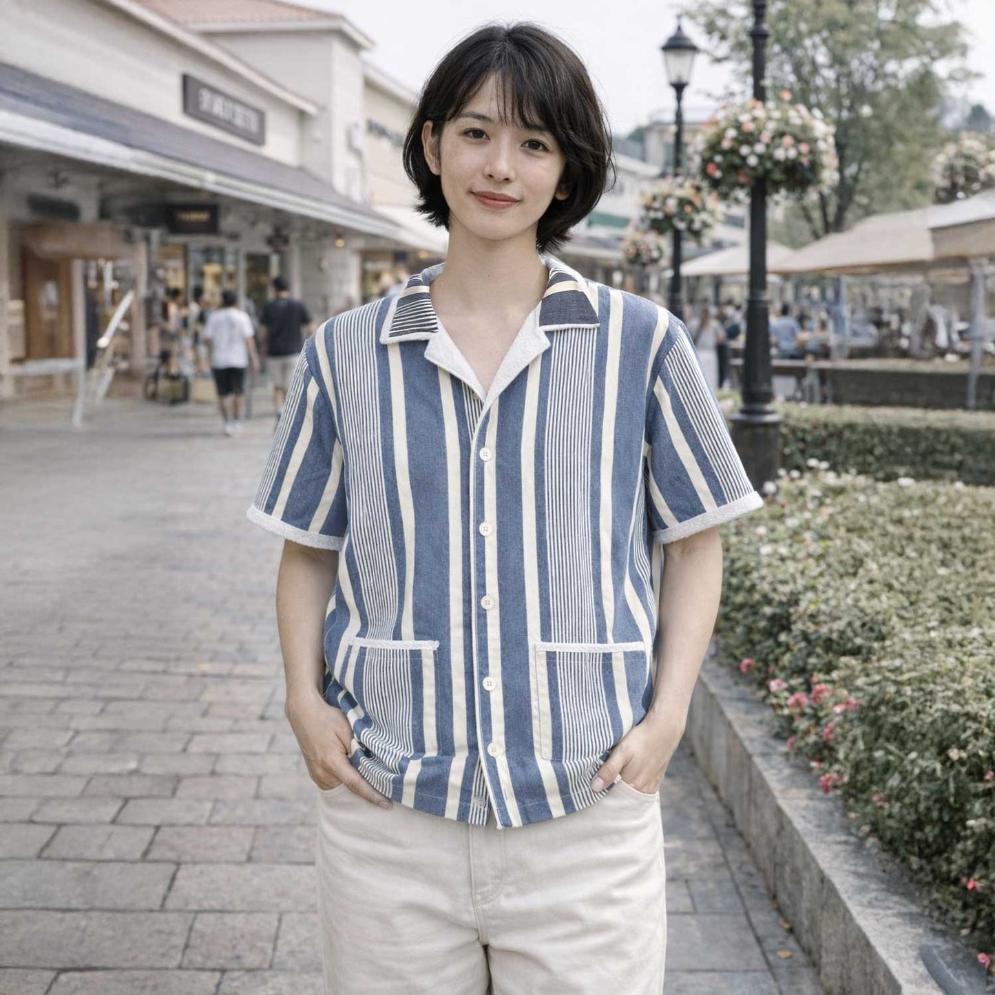 STRIPE BEACH JACKET ストライプビーチジャケット 70s復刻 40sフランス生地(オリジナル)