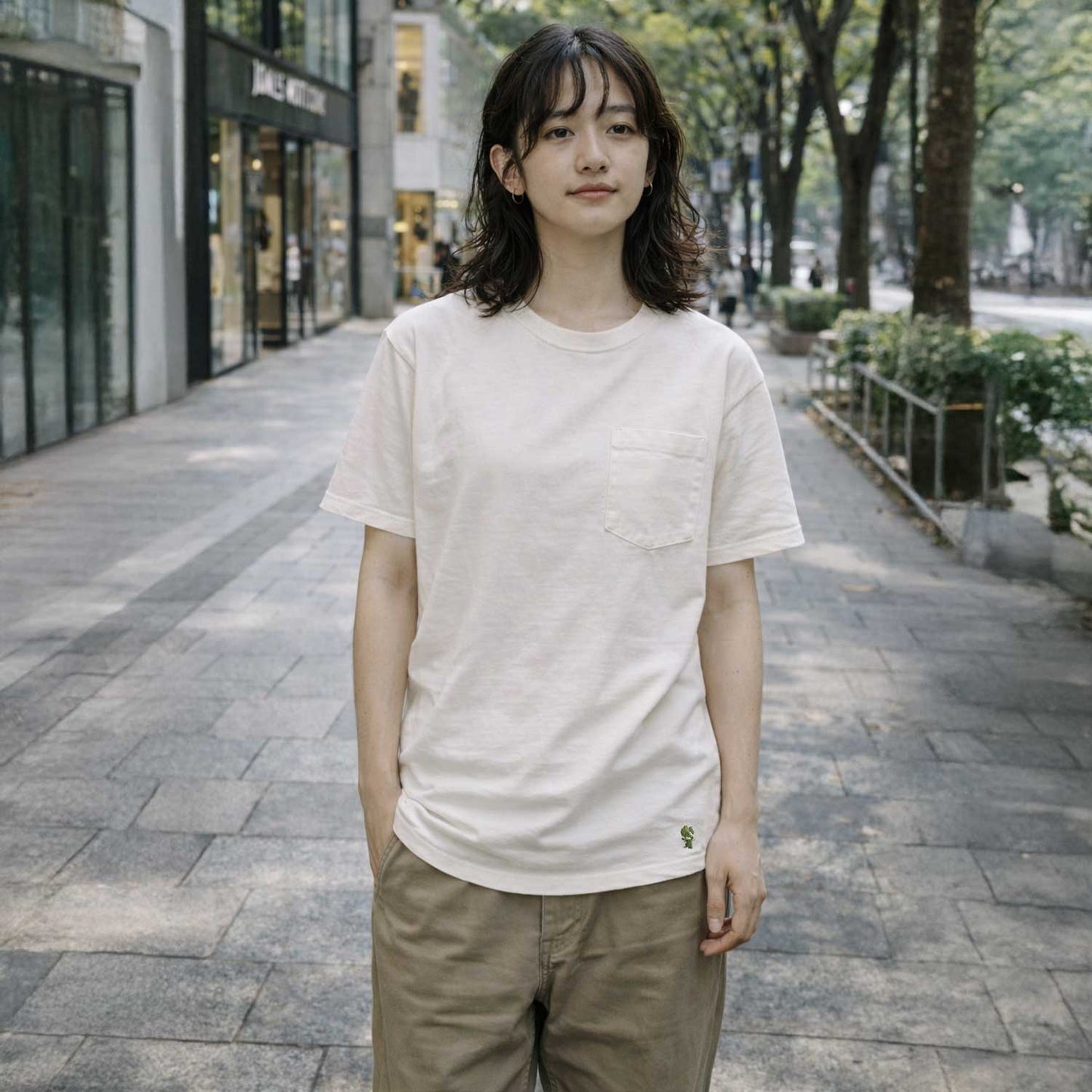 TKR ROUND TEE 裾ラウンドTシャツ T.Kマウス刺繍