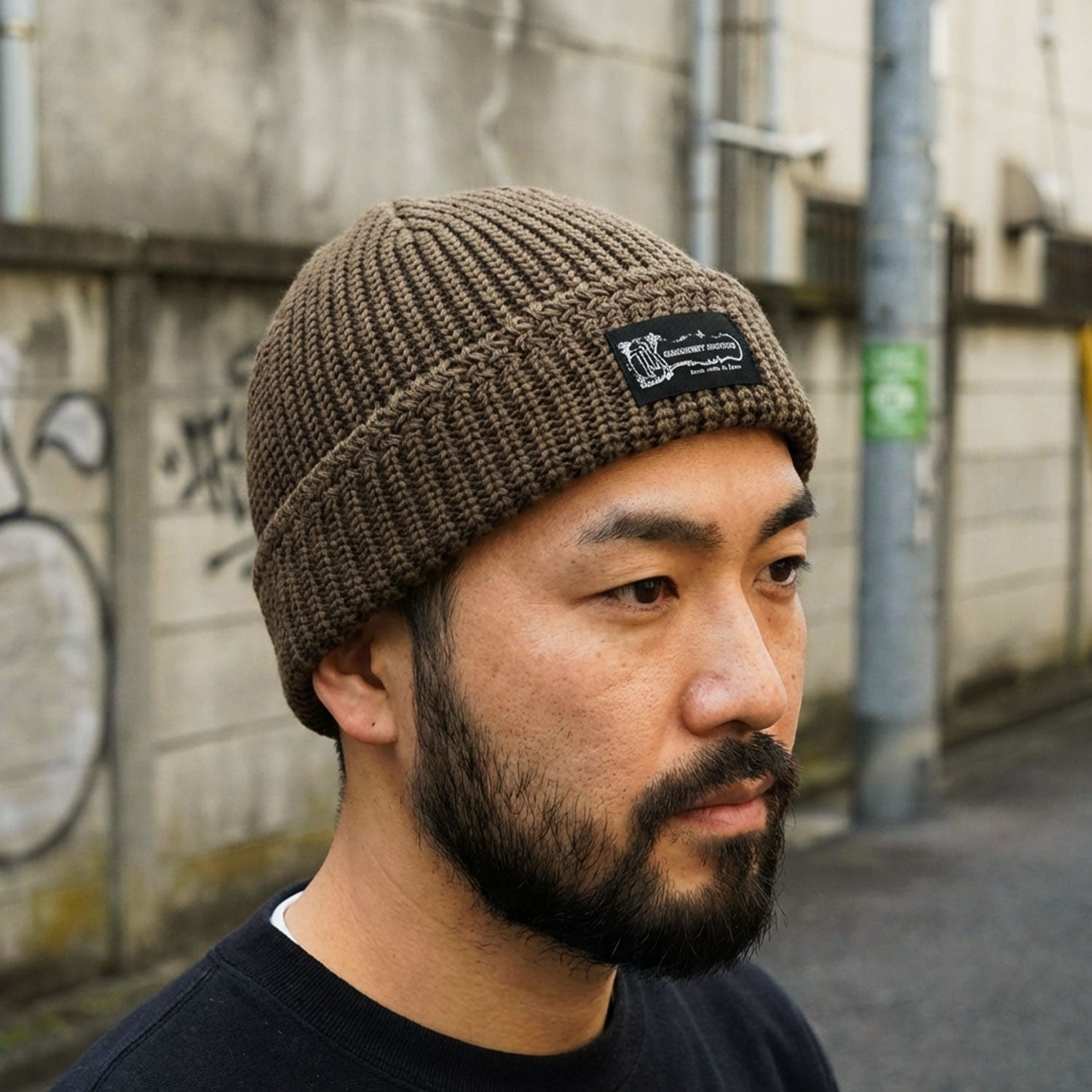 Military Knit Cap — Cotton 100% / Logo Tag【軍用ニットCAPをベース