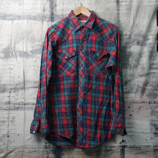 【Vintage Stock】LEE製 MADE IN USA ウエスタンチェックシャツ