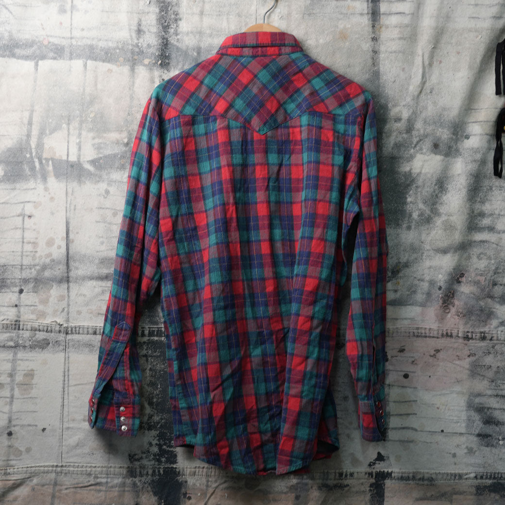 【Vintage Stock】LEE製 MADE IN USA ウエスタンチェックシャツ