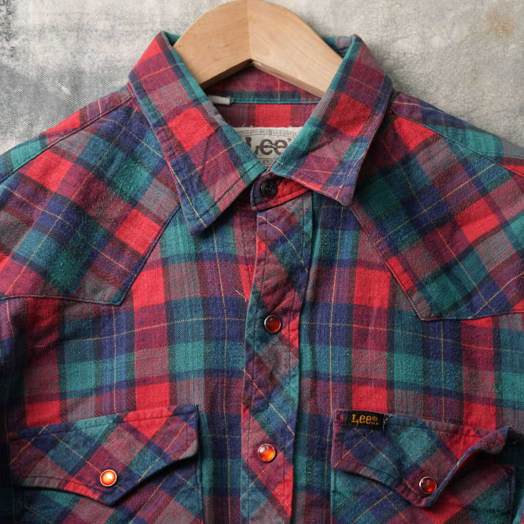 【Vintage Stock】LEE製 MADE IN USA ウエスタンチェックシャツ