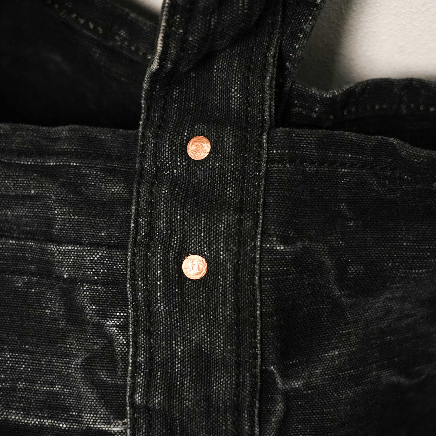 50s CZECH MILITARY BLACK DYED COPPER RIVET TOTE BAG 50s チェコ軍