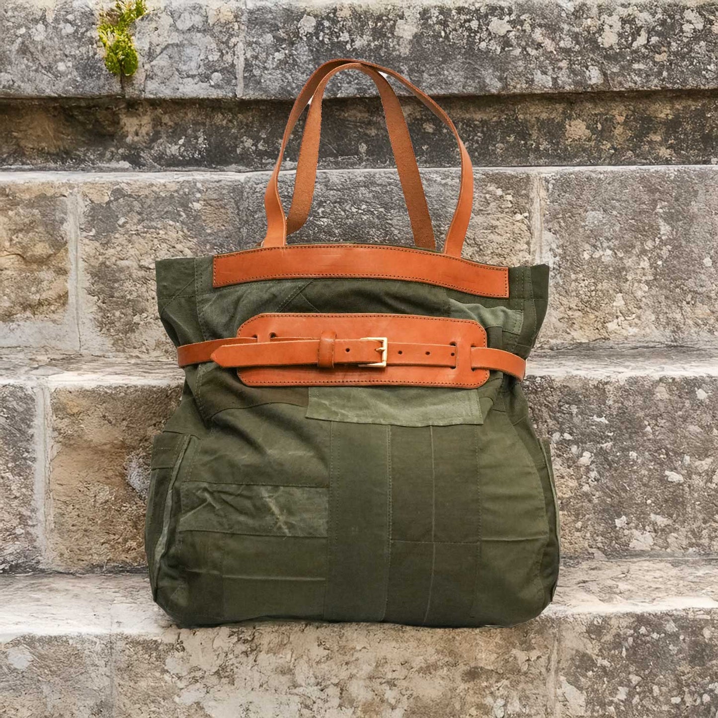 【RE:TACTICAL】PATCHWORK TOTE - U.S. Army Tent Remake