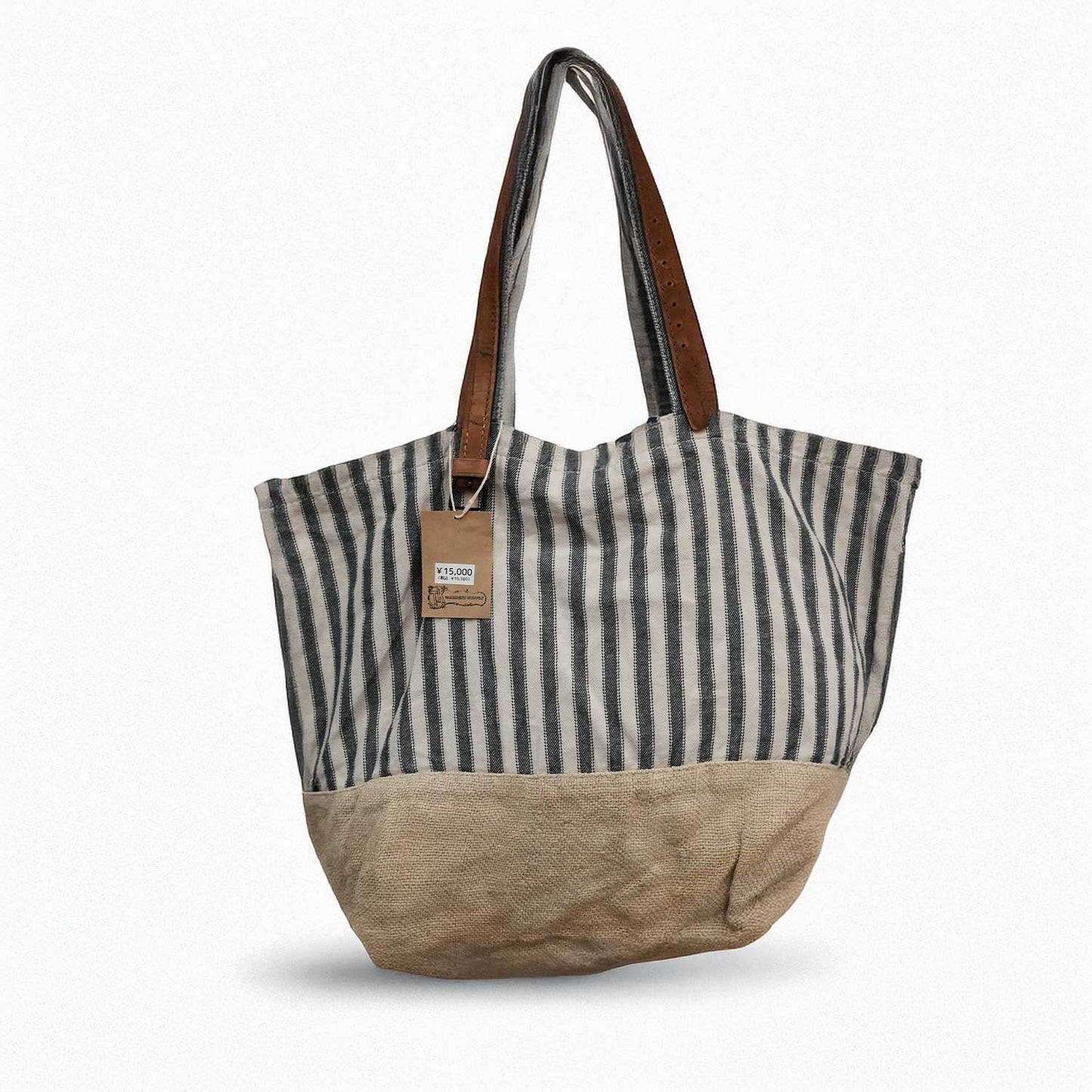 Grain Stripe Tote ビンテージ フレンチストライプ 米こく用麻袋生地使用のトートバッグ