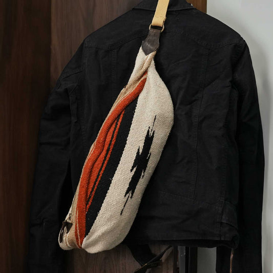 ビンテージメキシカンラグ使用のボディバッグ