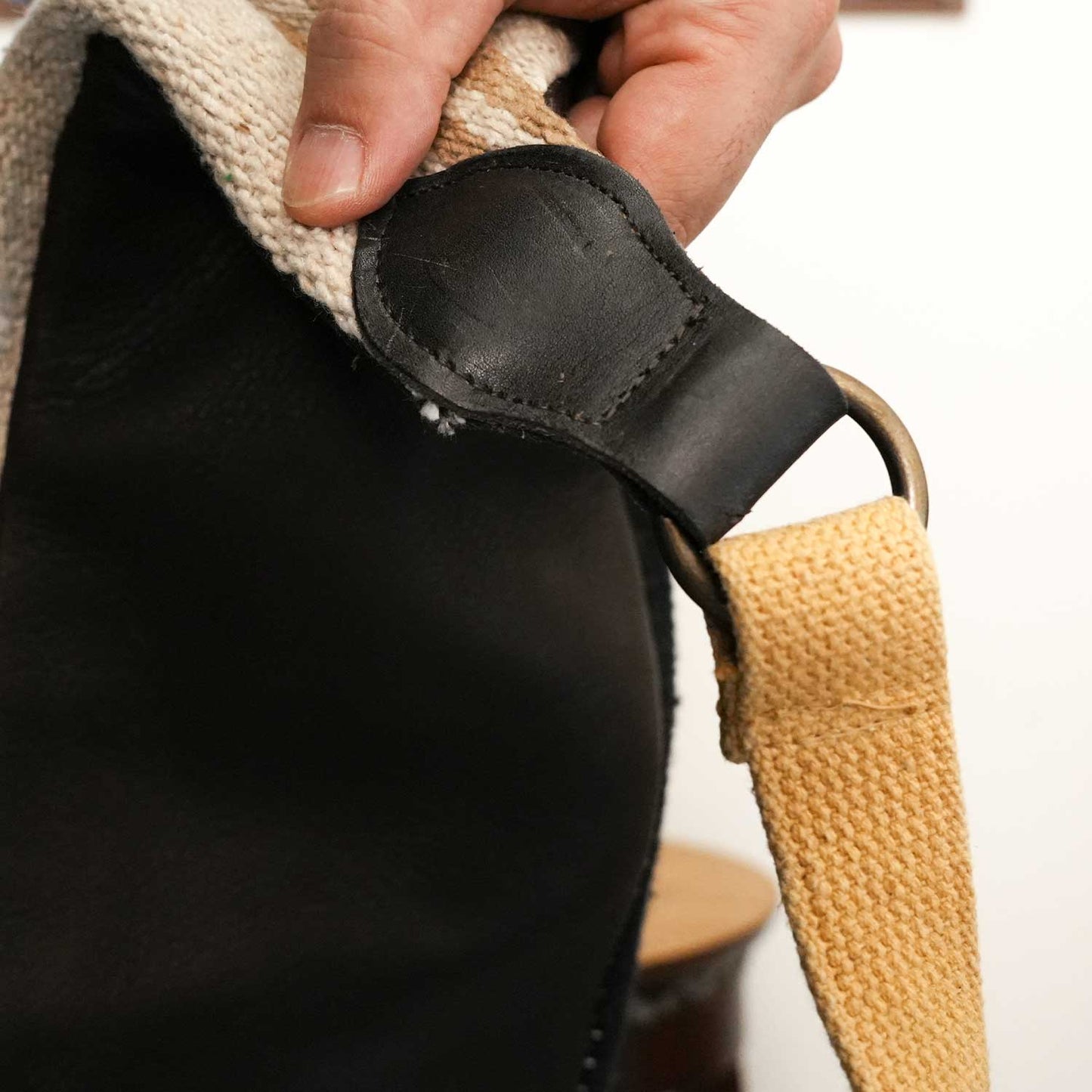 ビンテージメキシカンラグ使用のボディバッグ