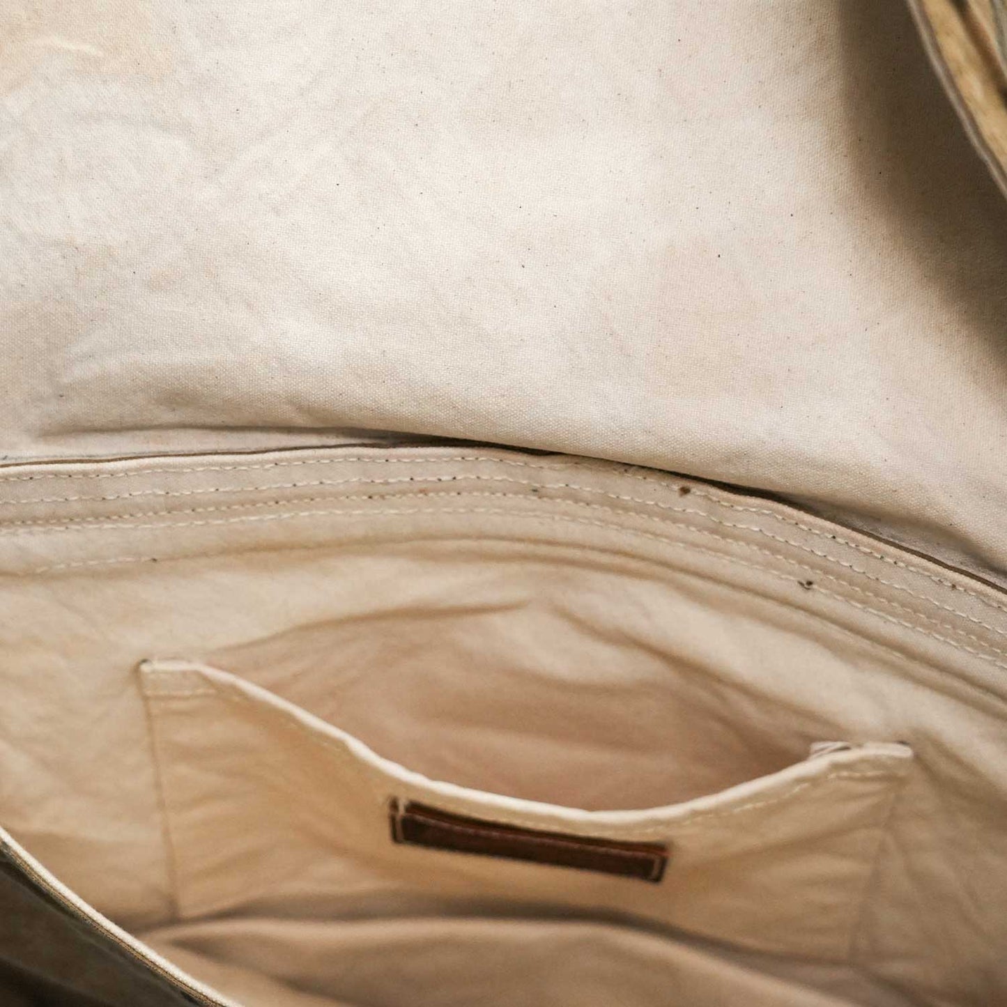 Oilcloth ショルダーバッグ ビンテージオイルクロス使用 ハンドプリント