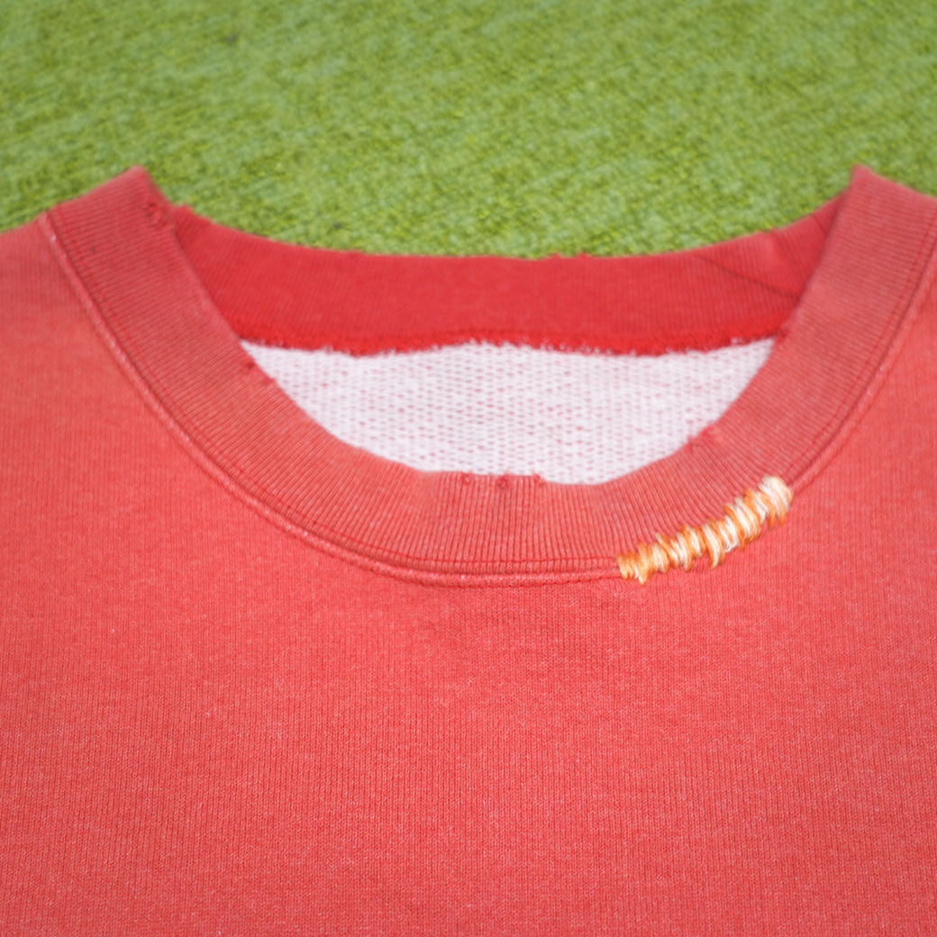 ヴィンテージ加工 半袖スウェットTシャツ アッシュレッド