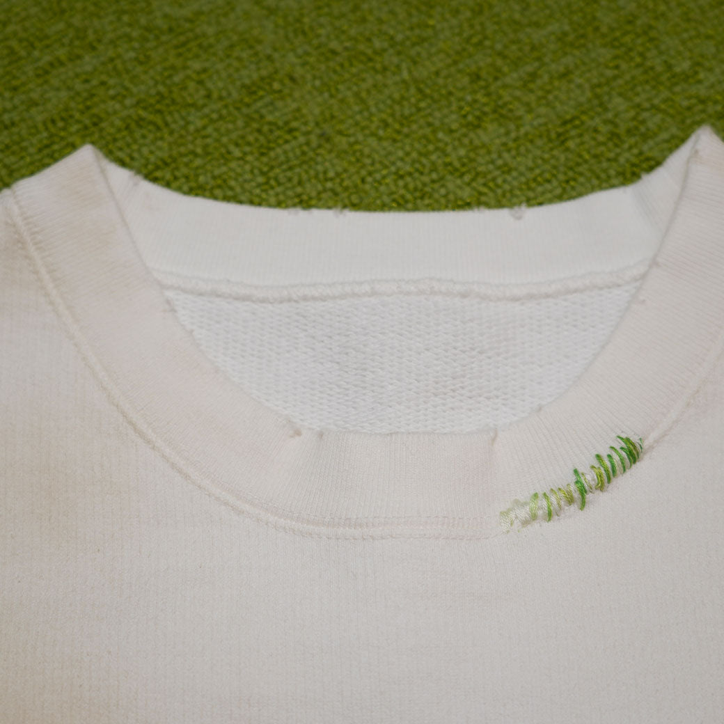 ヴィンテージ加工 半袖スウェットTシャツ ミルクエクリュ