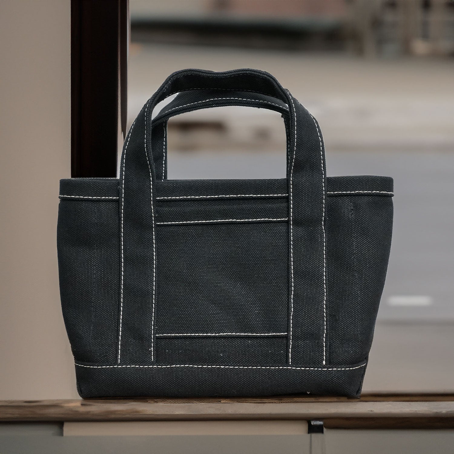 ハンドメイド作家 トートバッグ2点 100-Year Tote】極厚4号帆布 ハンドメイド トートバッグ ブラック(ミニ