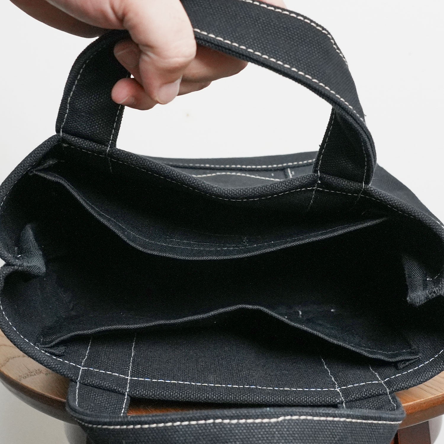 100-Year Tote】極厚4号帆布 ハンドメイド トートバッグ ブラック(ミニ