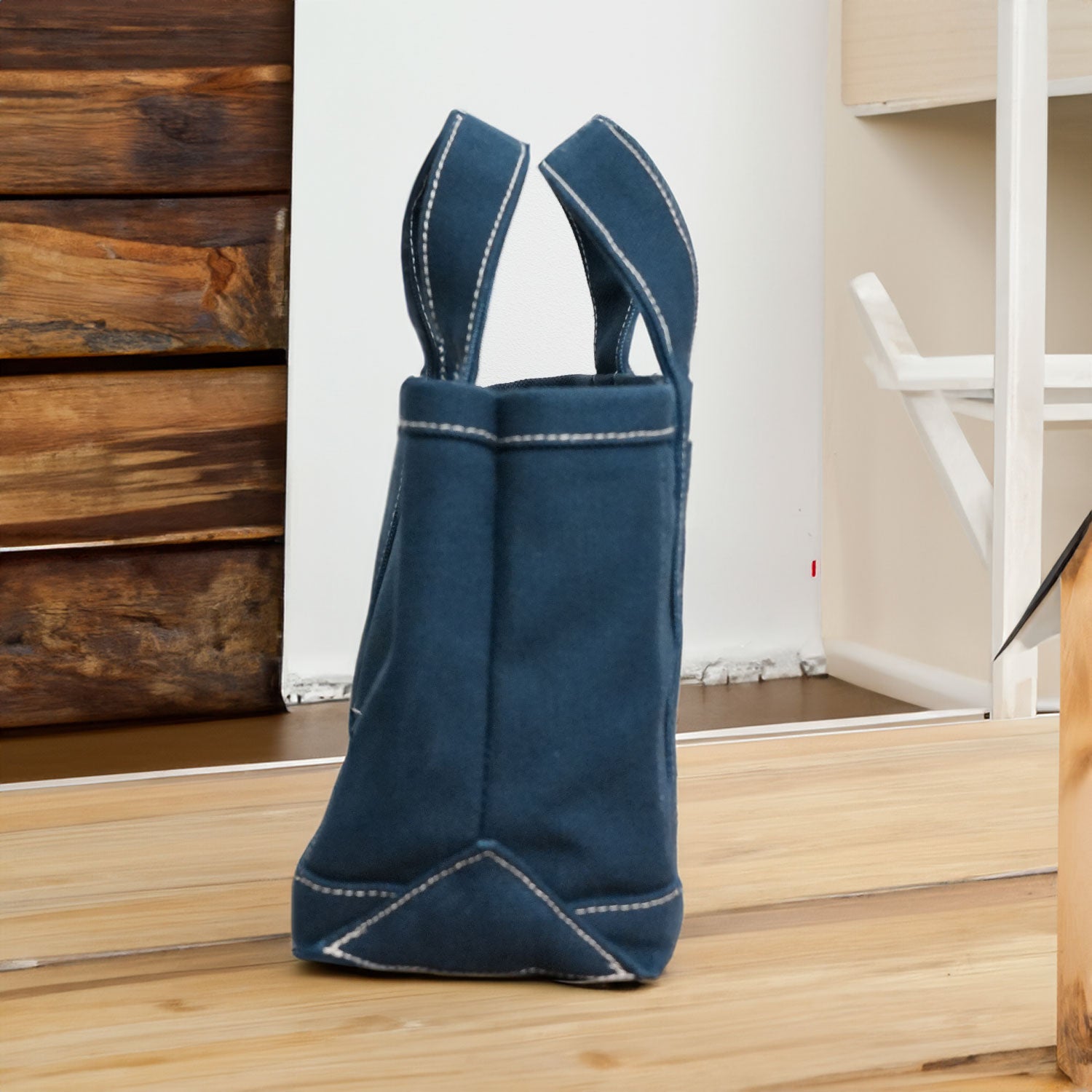 100-Year Tote】極厚4号帆布 ハンドメイド トートバッグ ネイビー(ミニ