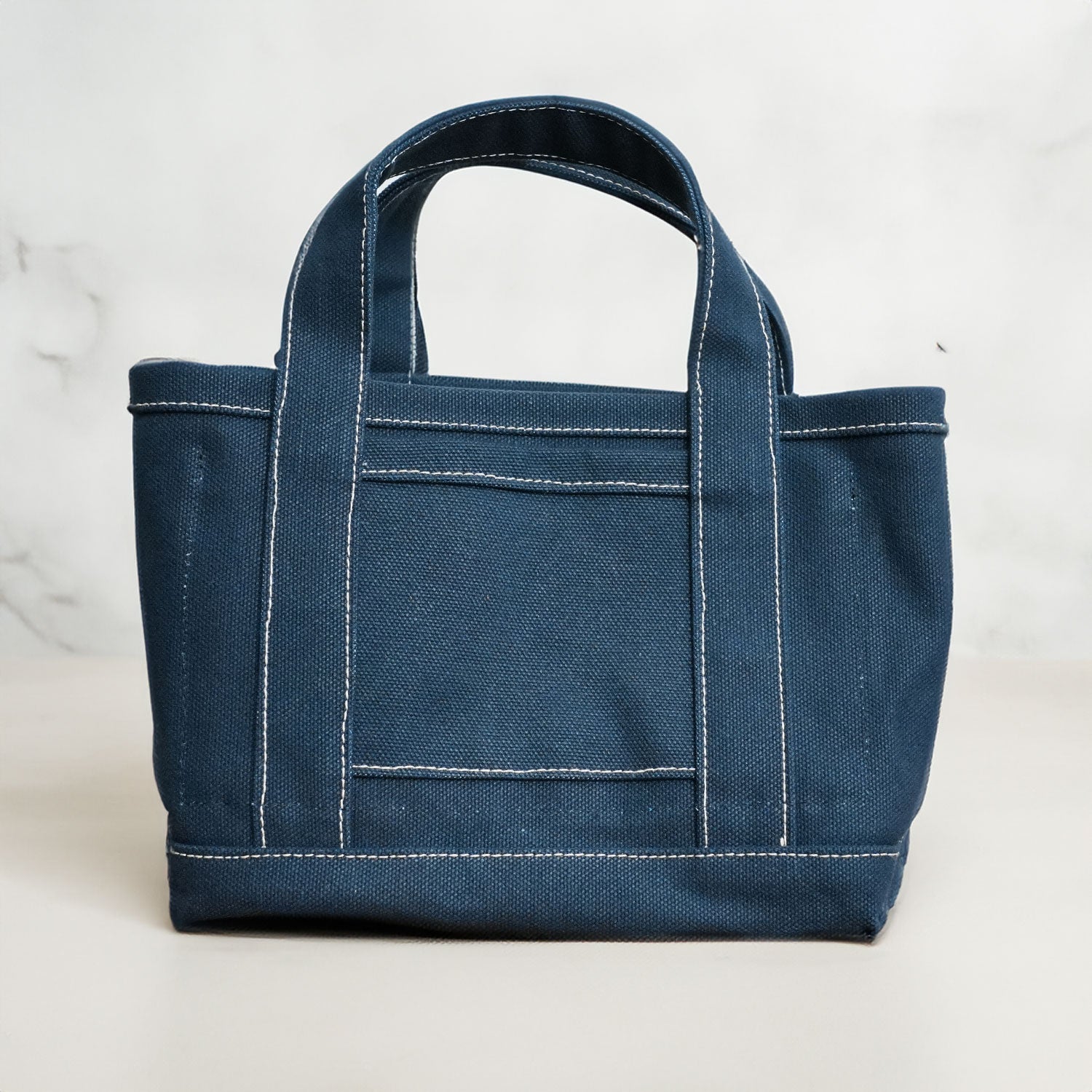 【ハンドメイド】帆布トートバッグ 紺色×ダークグレー 新品未使用0707 森野帆布 MAX TOTE BAG マックストートバッグ