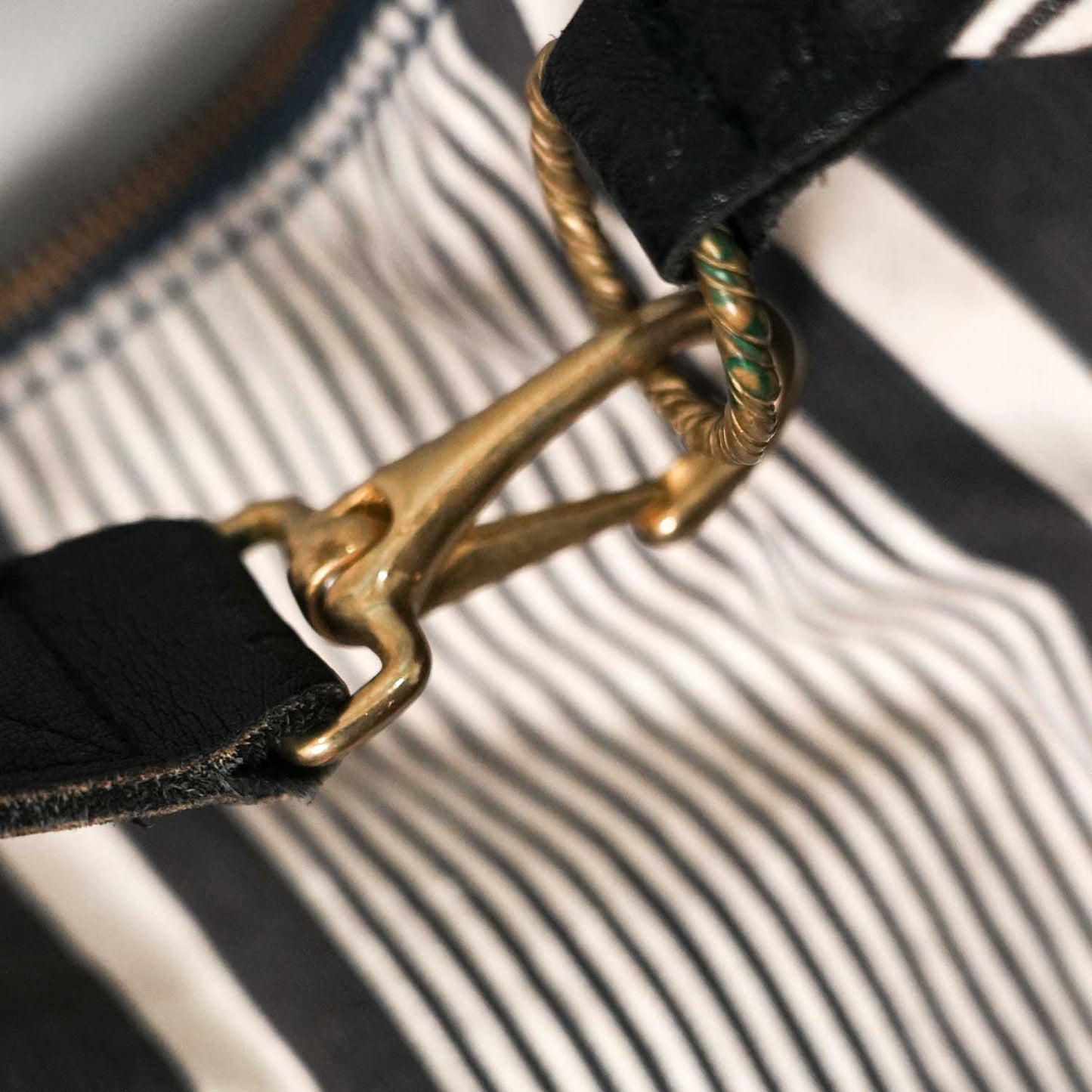 FRENCH VINTAGE BEDCOVER LEATHER SHOULDER BAG 40sフランスベッドカバー × 牛革 ショルダーバッグ