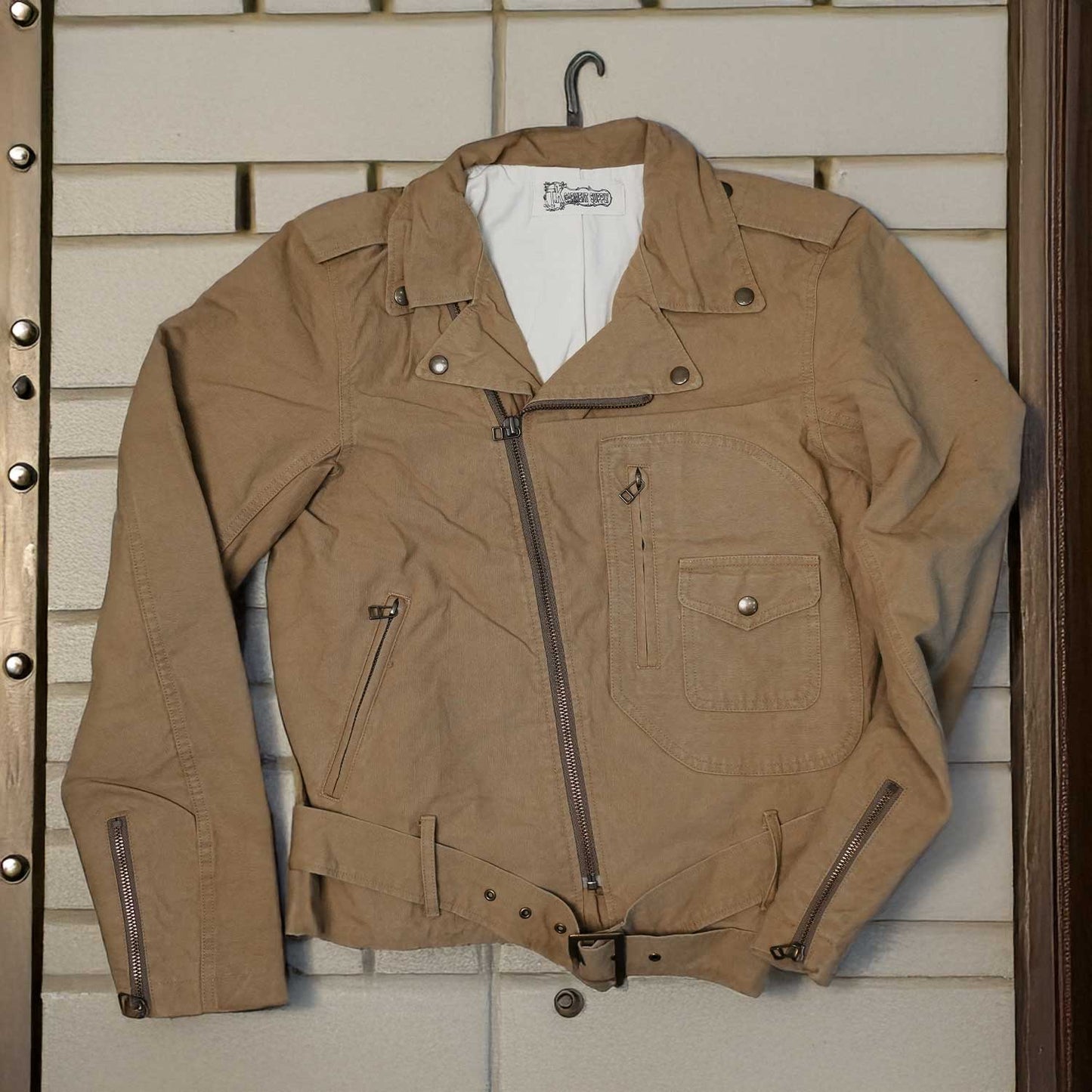 50’s フランス軍テント生地 リメイクライダースジャケット 1950s French Military Tent Fabric Remake Riders Jacket