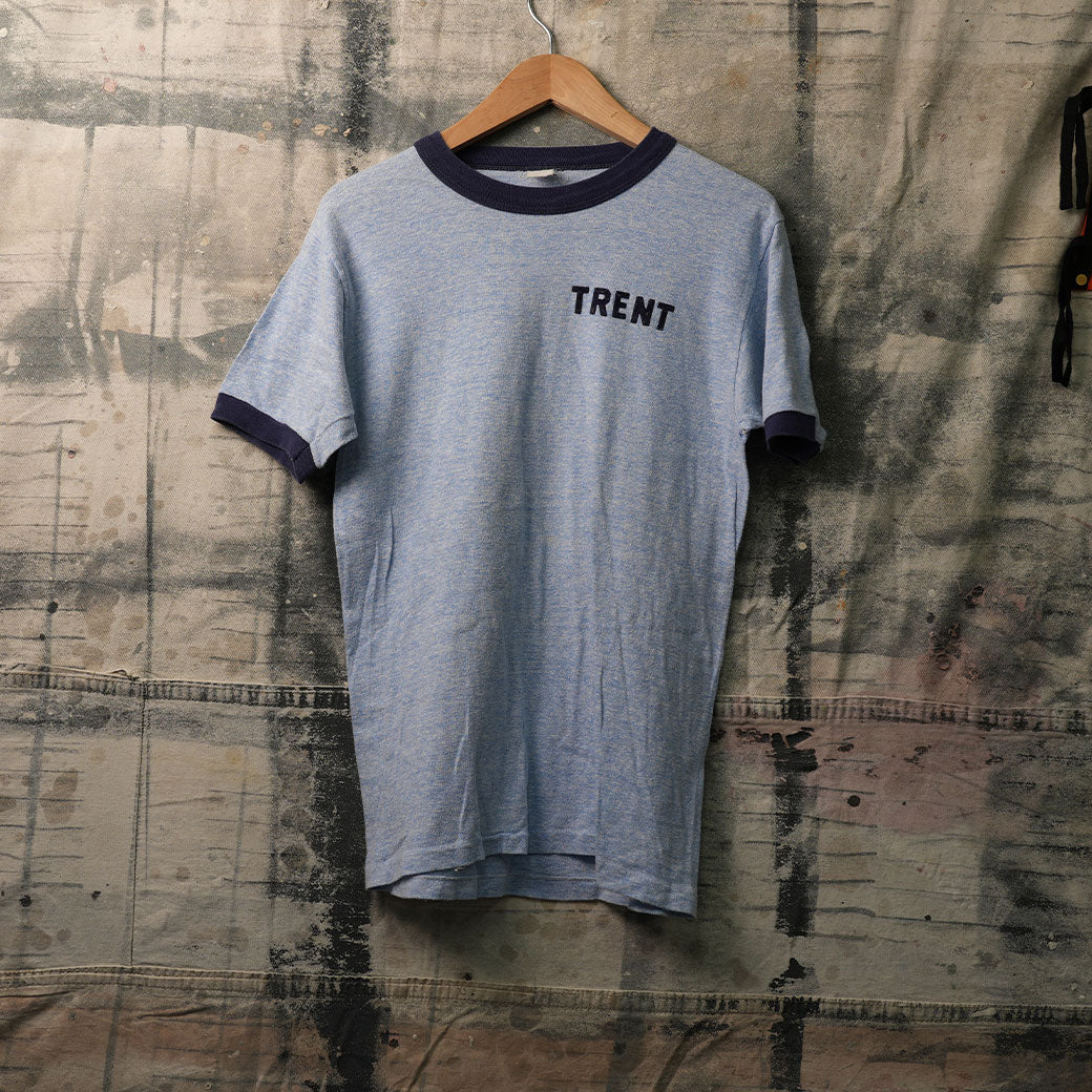 【Vintage Stock】ヴィンテージリンガーTシャツ TRENT ブルー × ネイビー