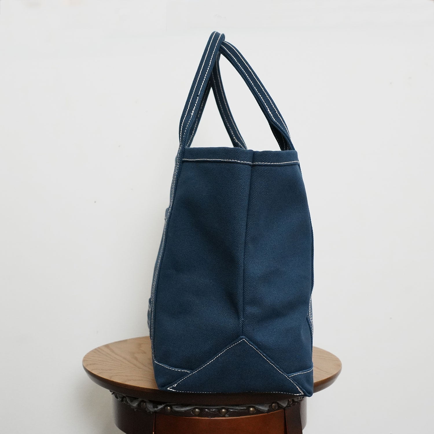 100-Year Tote】極厚4号帆布 ハンドメイド トートバッグ ネイビー｜100