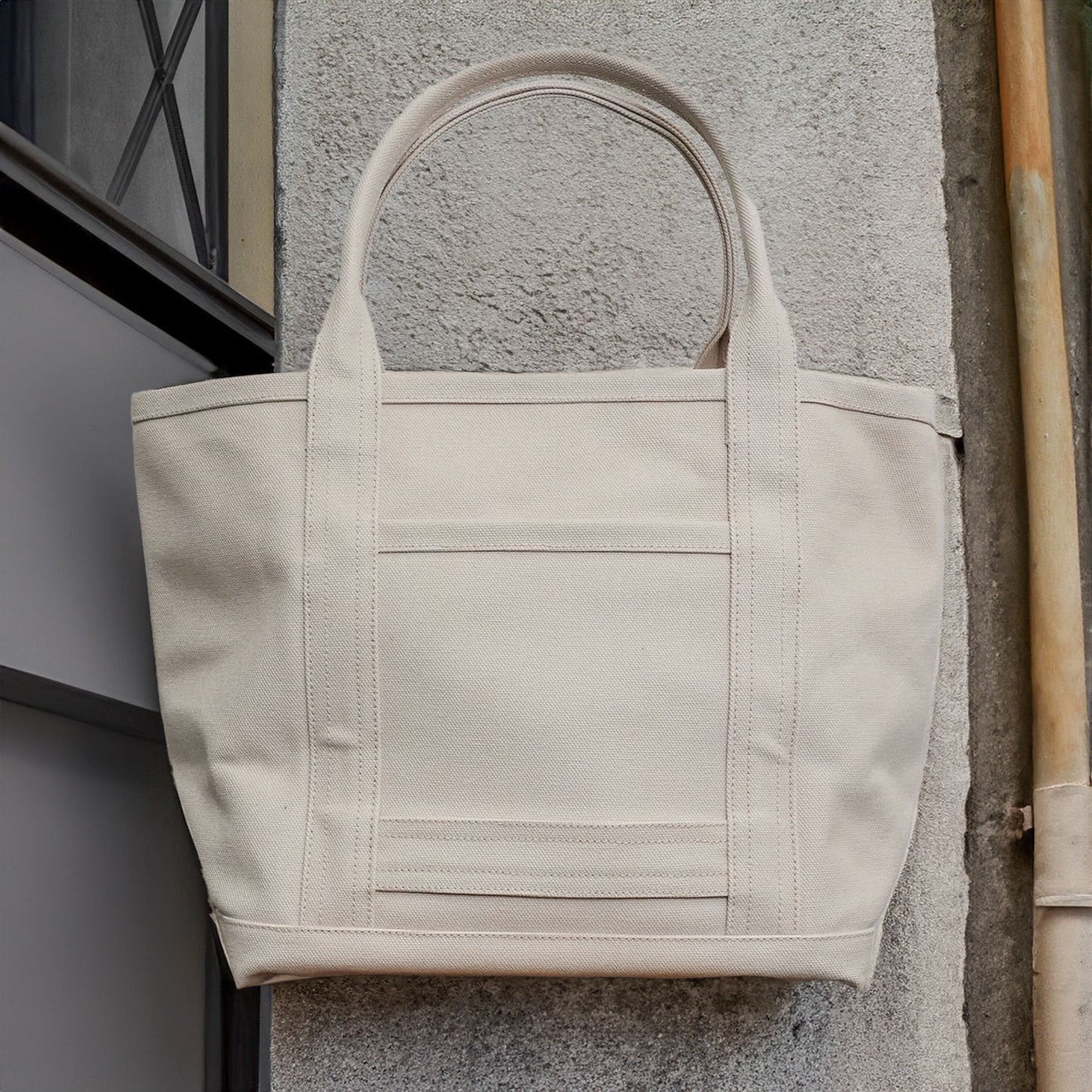 【100-Year Tote】極厚4号帆布 ハンドメイド トートバッグ ホワイト｜100年愛せるタフな極厚4号キャンバス