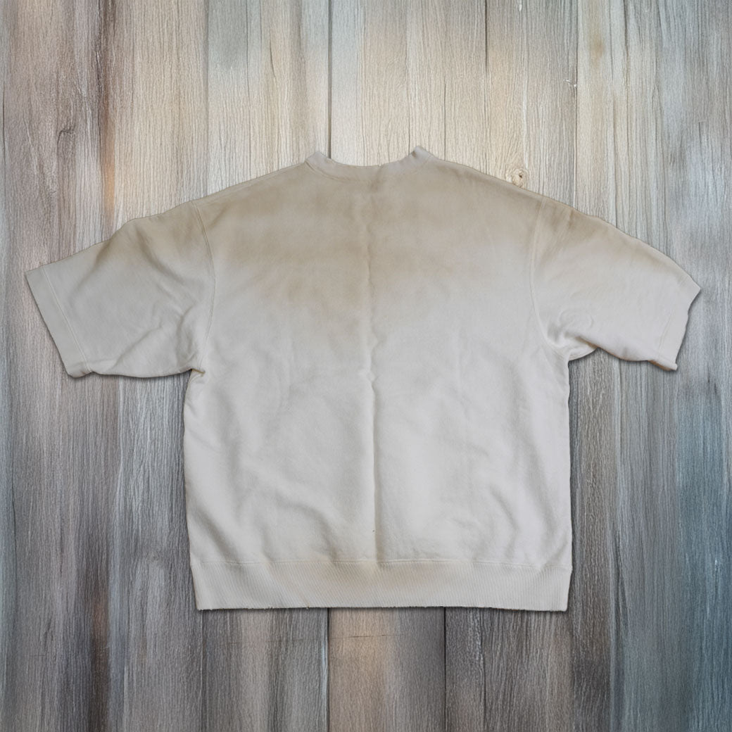 ヴィンテージ加工 半袖スウェットTシャツ ミルクエクリュ