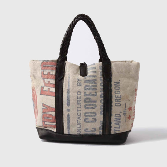 トートバッグ（TK-09WH）(1950USビンテージFeedsac（穀物袋）リメイク)｜T.K GARMENT SUPPLY｜リメイク・リサイクル・ナチュラルをメインコンセプトとして掲げたブランド