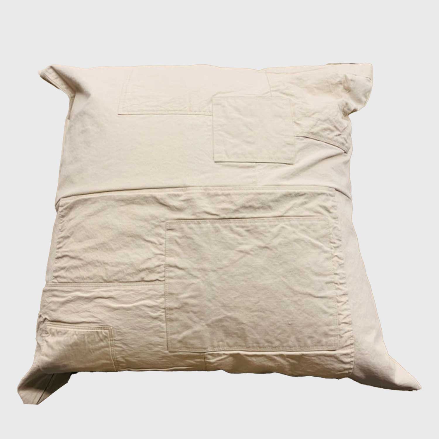 T.K GARMENT SUPPLY　BORO　クッション　65cm角 TK-Boro クッション（Canvas）(日本製帆布生地パッチワーククッション