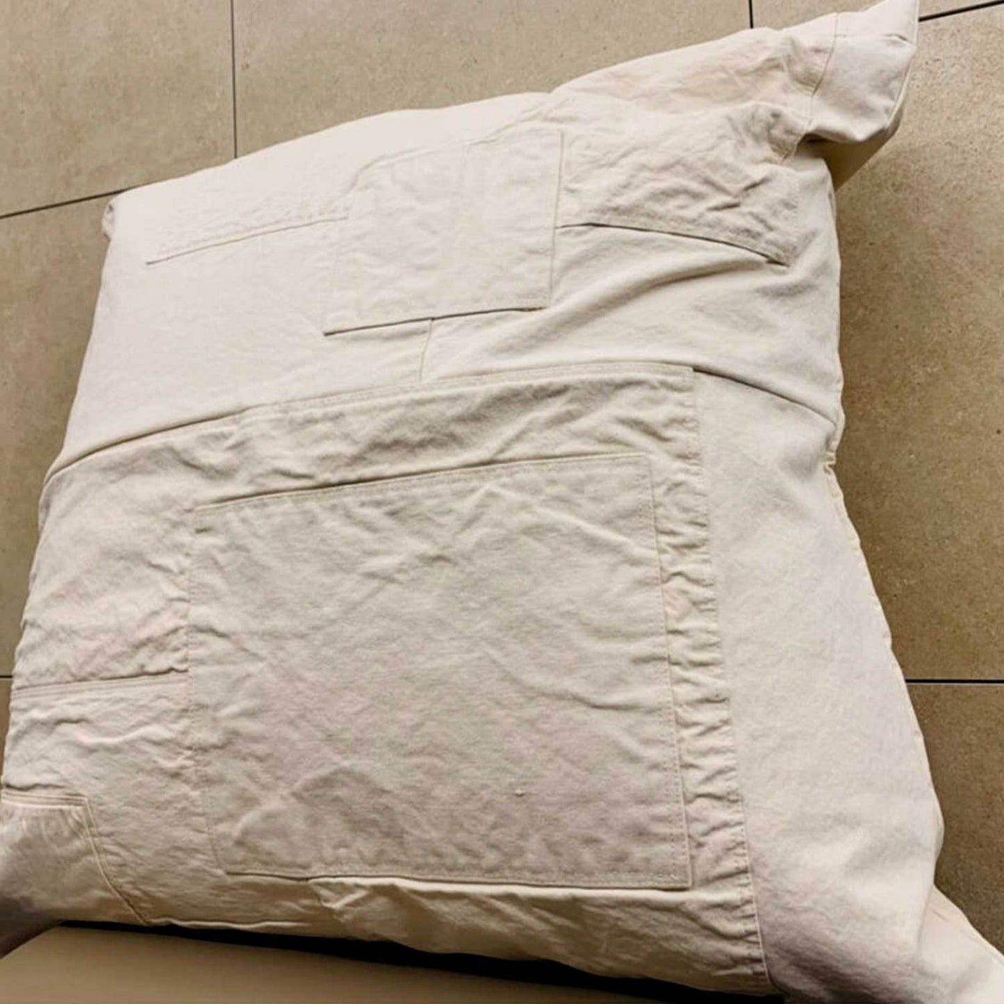 商品管理 TK-Boro クッション（Canvas）(日本製帆布生地パッチワーククッションBOROスタイル)90cm角｜T.K GARMENT SUPPLY｜リメイク・リサイクル・ナチュラルをメインコンセプトとして掲げたブランド　ビッグサイズ