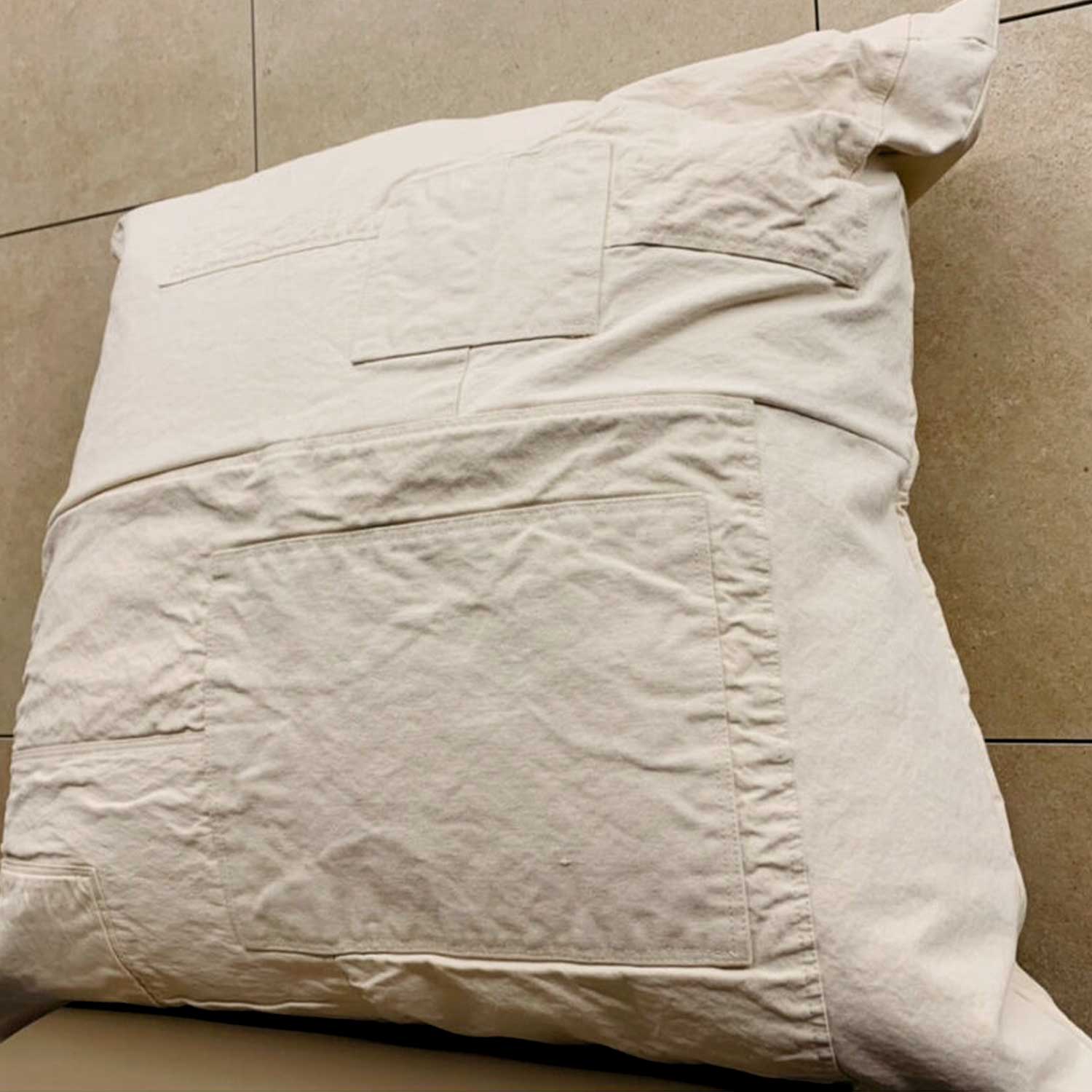 商品管理 TK-Boro クッション（Canvas）(日本製帆布生地パッチワーククッションBOROスタイル)90cm角｜T.K GARMENT SUPPLY｜リメイク・リサイクル・ナチュラルをメインコンセプトとして掲げたブランド　ビッグサイズ